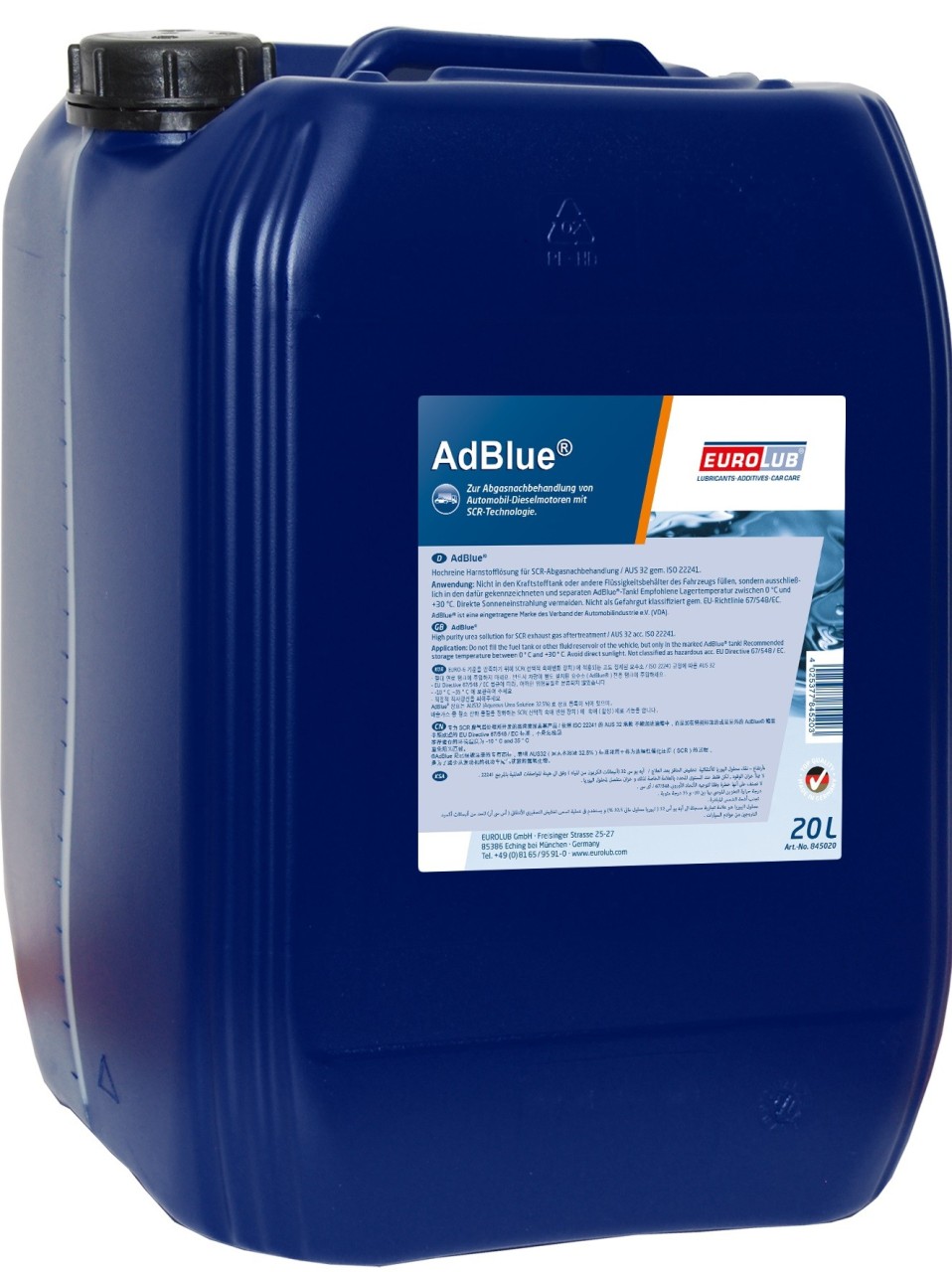 Eurolub AdBlue mit Ausgießer Harnstofflösung Ad Blue 10 Liter pr 660073