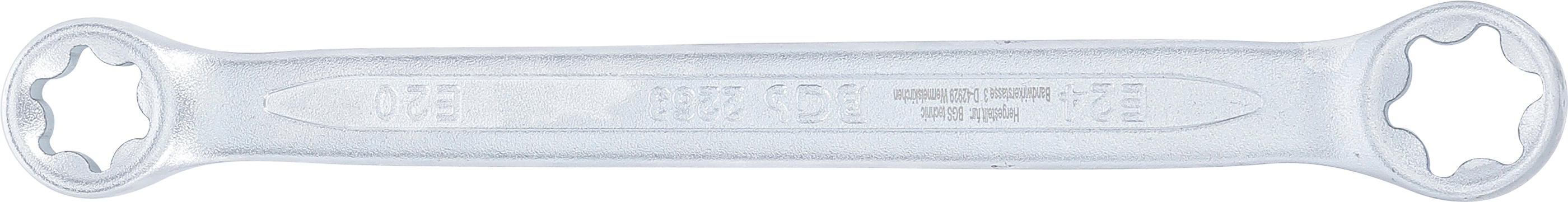 BGS Doppel-Ringschlüssel mit E-Profil-Ringköpfen | SW E20 x E24