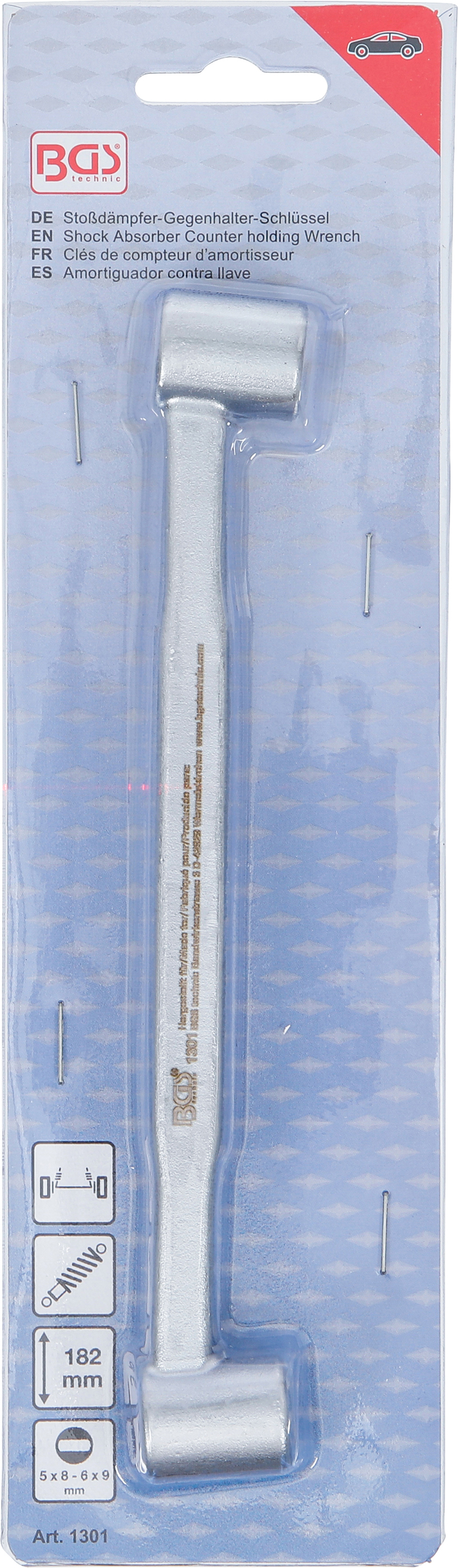 BGS Stoßdämpfer-Gegenhalter-Schlüssel | für Stoßdämpfer mit Ovalzapfen