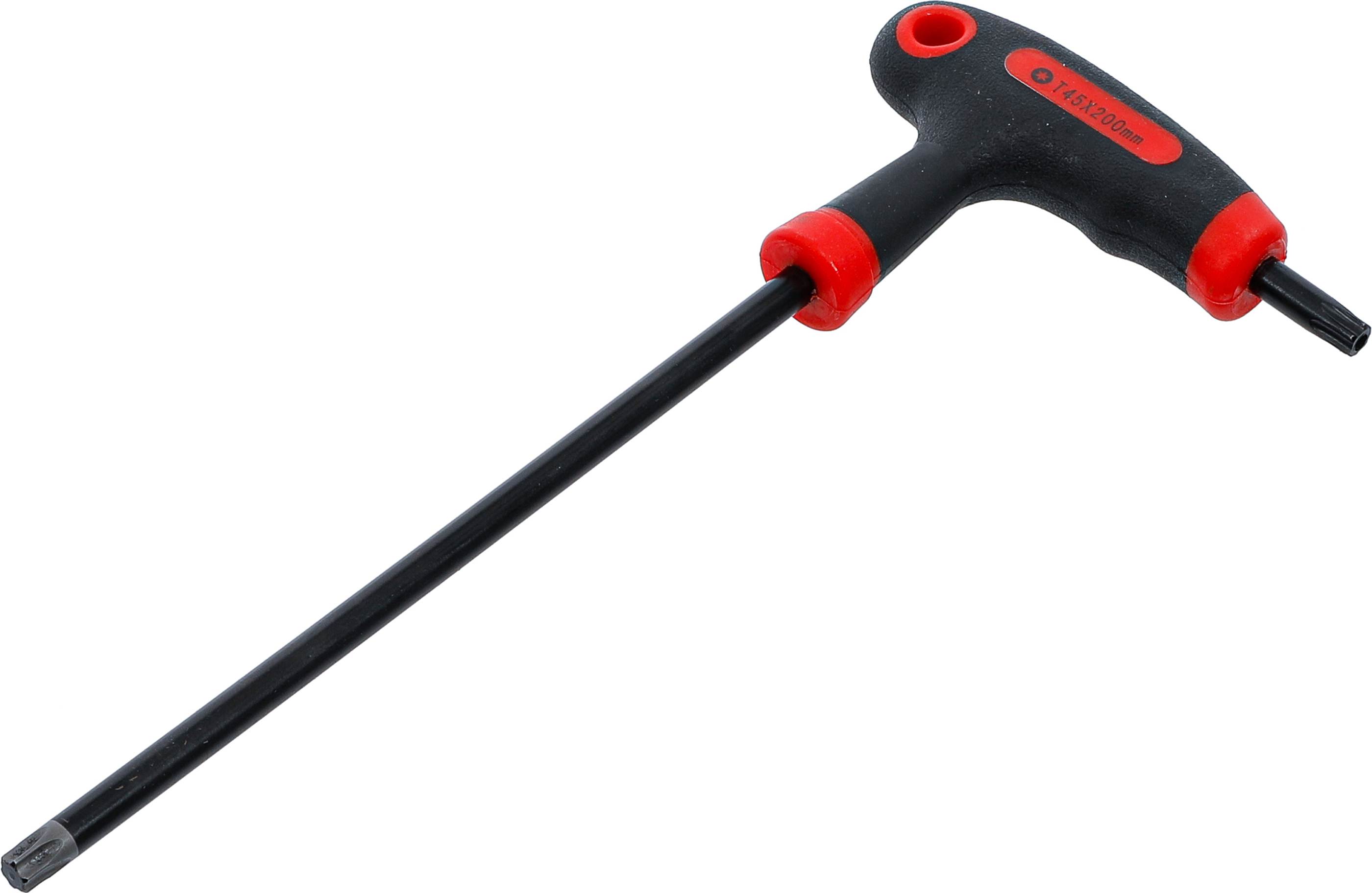 BGS Schraubendreher mit T-Griff und seitlicher Klinge | T-Profil (für Torx) mit/ohne Bohrung T45
