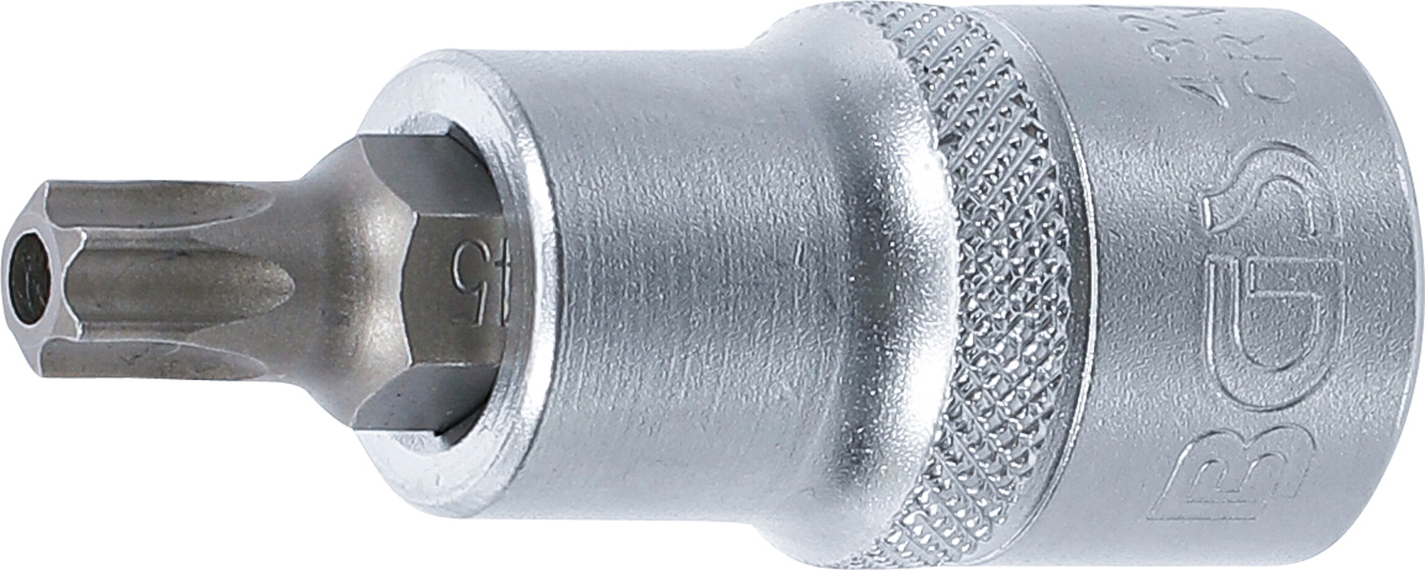 BGS Bit-Einsatz | Antrieb Innenvierkant 12,5 mm (1/2") | T-Profil (für Torx) mit Bohrung T45