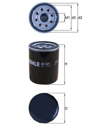 Ölfilter OC521 “KNECHT 66,5 mm, 87 mm”