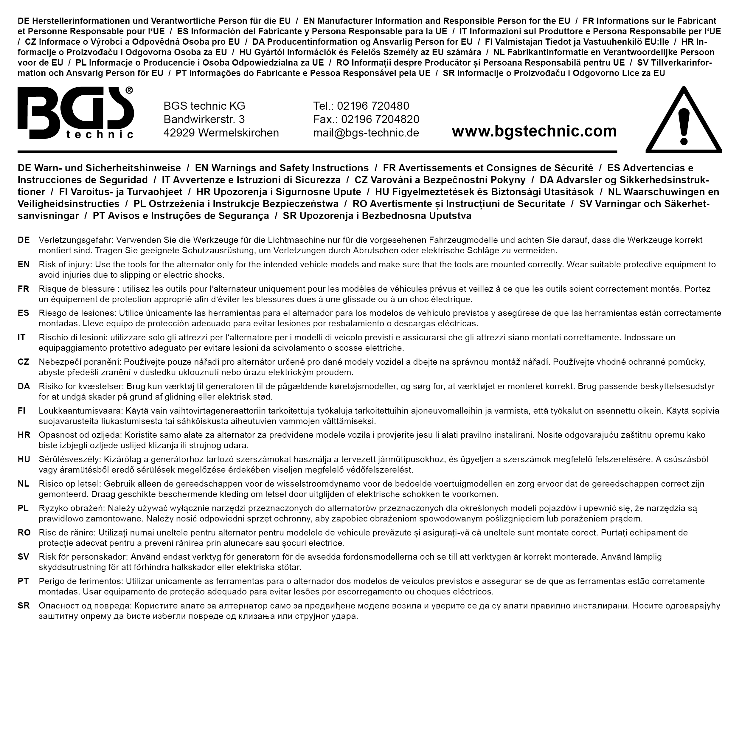 BGS Lichtmaschinen-Werkzeug-Satz | 4-tlg.
