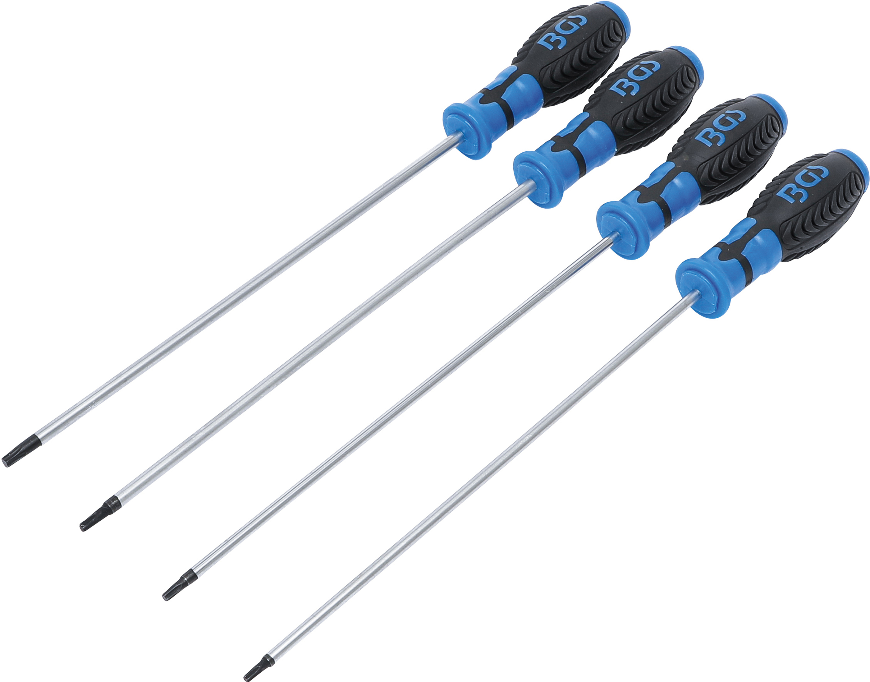 BGS Schraubendreher-Satz, extra lang | T-Profil (für Torx) | T15 - T30 | 4-tlg.
