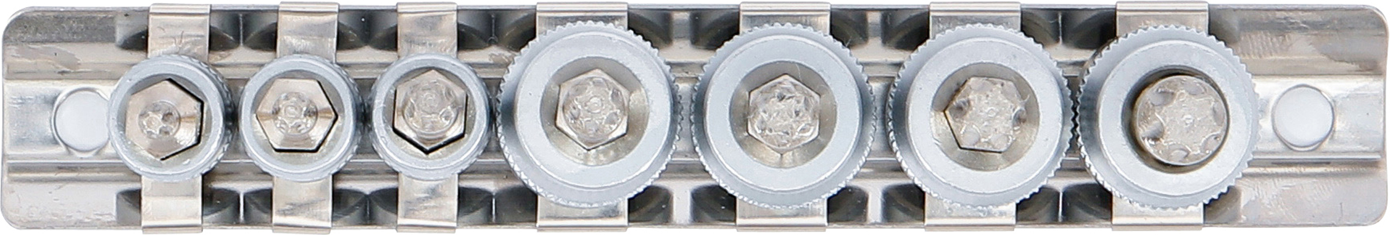 BGS Schraubenausdreher-Bit-Einsatz-Satz | Antrieb Innenvierkant 6,3 mm (1/4") / 10 mm (3/8") | für defektes T-Profil (für Torx) | T10 - T40 | 7-tlg.