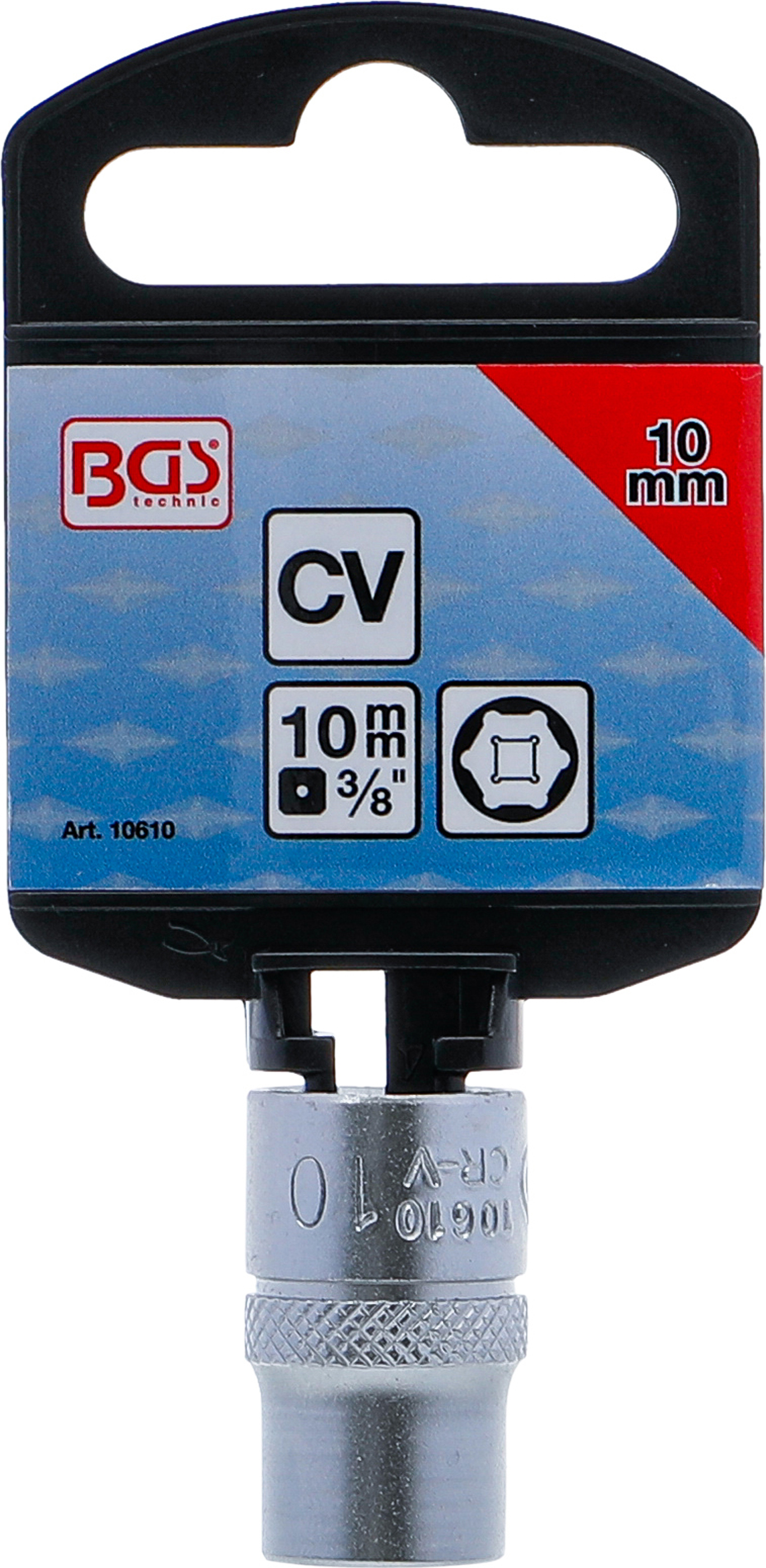 BGS Steckschlüssel-Einsatz Sechskant | Antrieb Innenvierkant 10 mm (3/8") | SW 10 mm