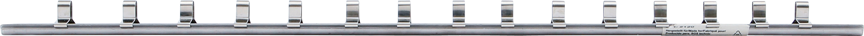 BGS Aufsteckschiene mit 15 Clips | 6,3 mm (1/4")