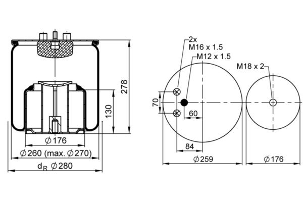 Federbalg, Luftfederung