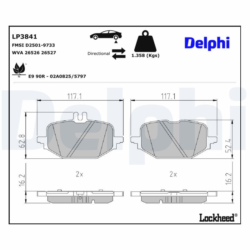 Bremsbelagsatz, Scheibenbremse