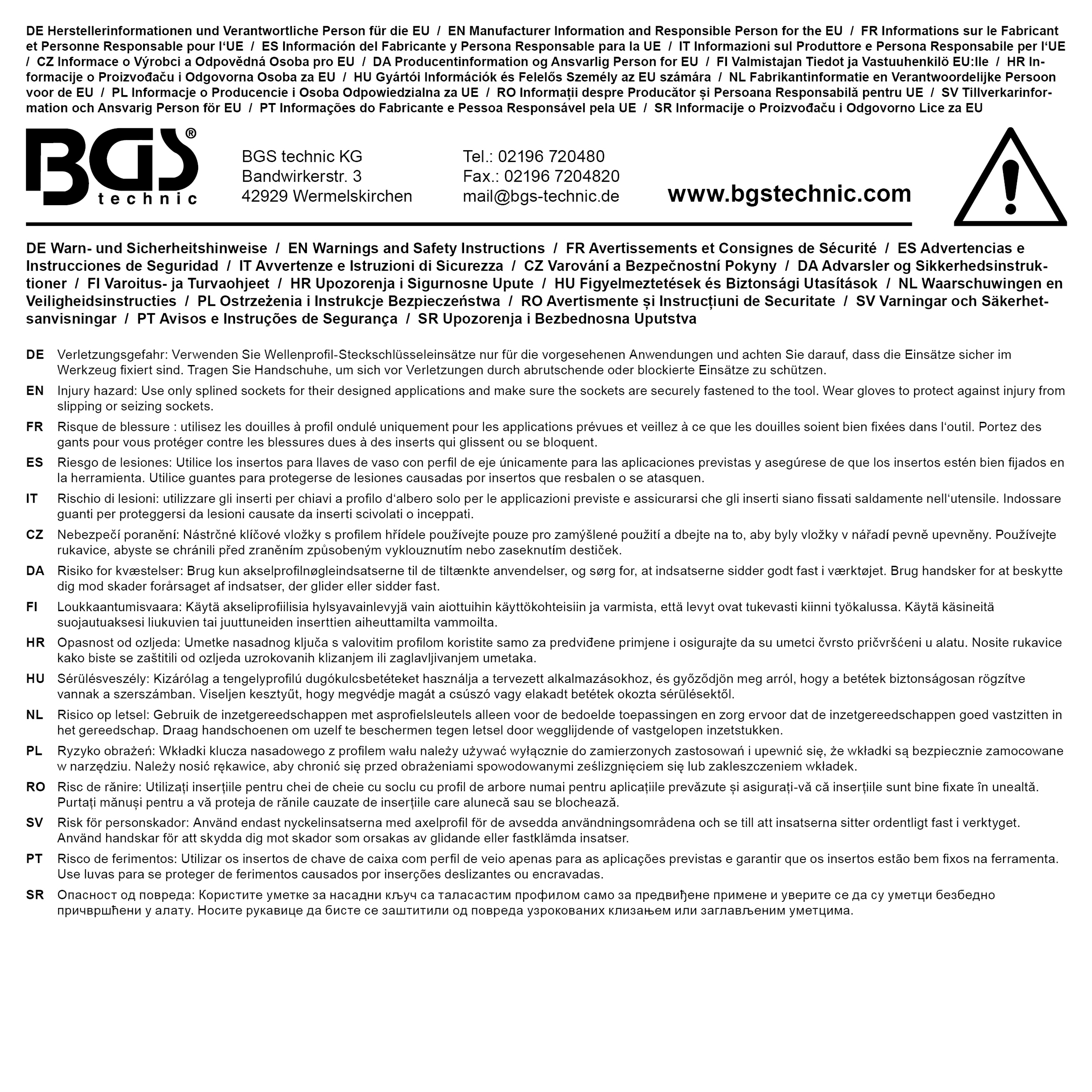 BGS Steckschlüssel-Einsatz Super Lock, tief | Antrieb Innenvierkant 10 mm (3/8") | SW 17 mm