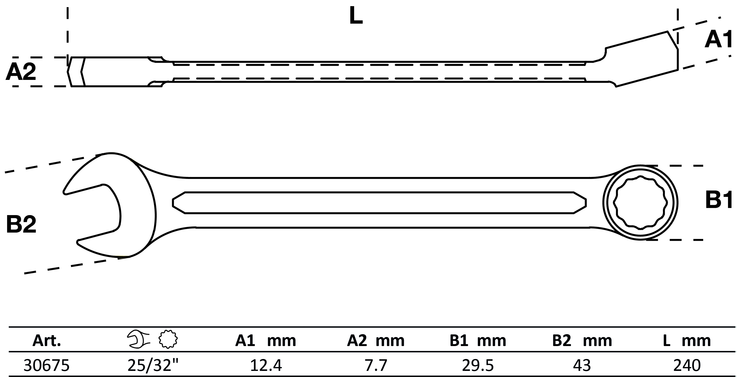 BGS Maul-Ringschlüssel | SW 25/32"