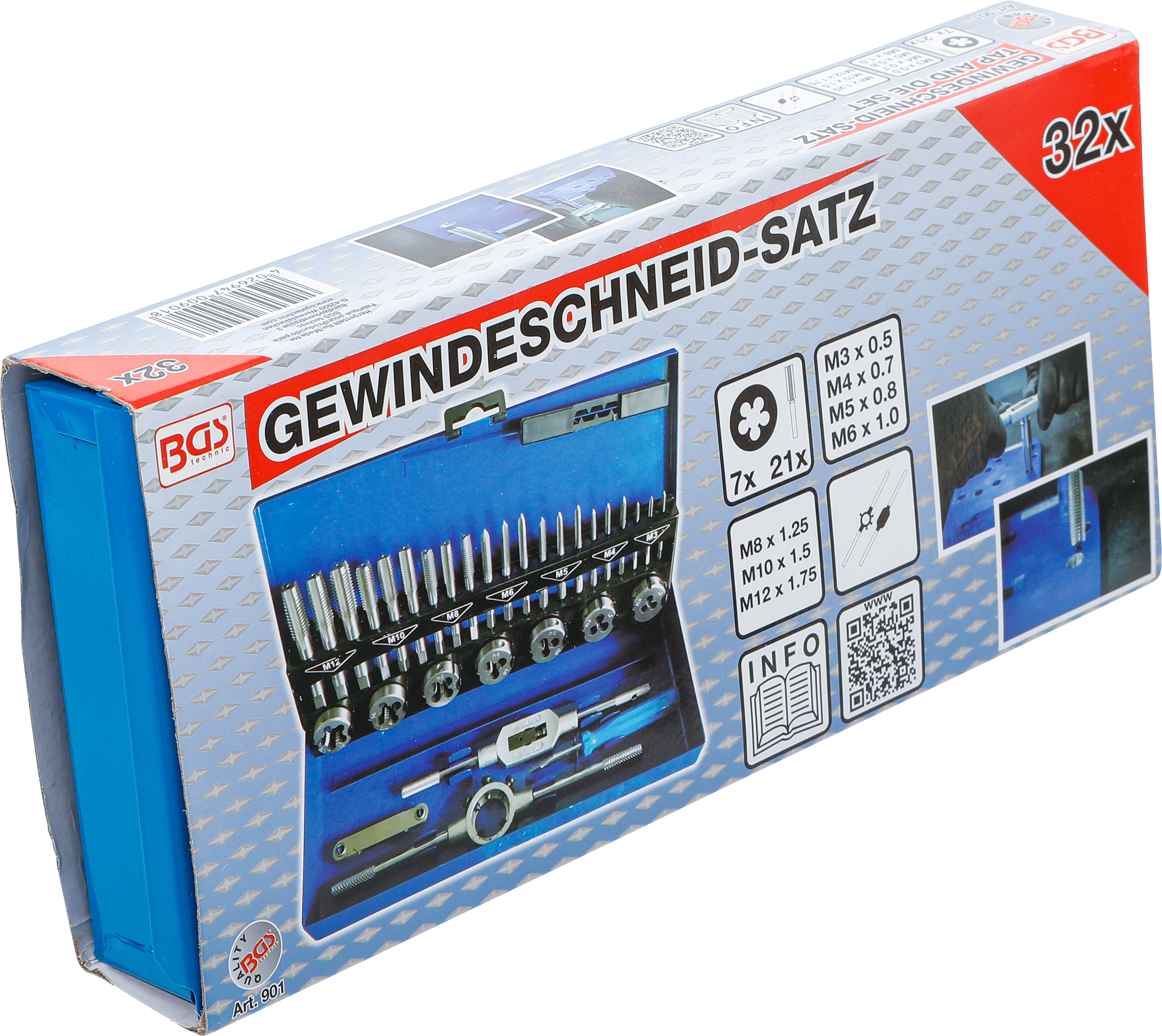 BGS Gewindeschneid-Satz | M3 - M12 | 32-tlg.