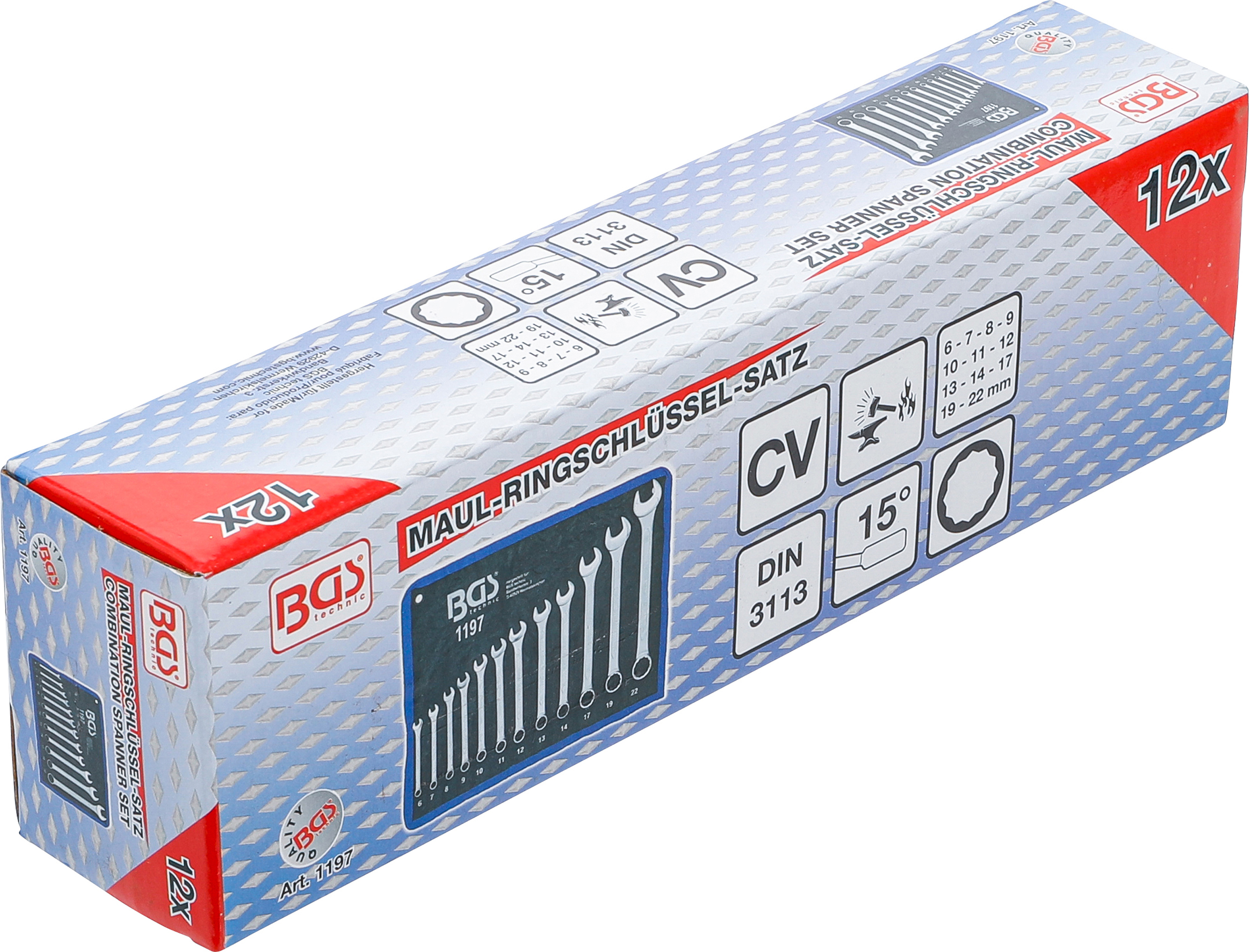 BGS Maul-Ringschlüssel-Satz | SW 6 - 22 mm | 12-tlg.