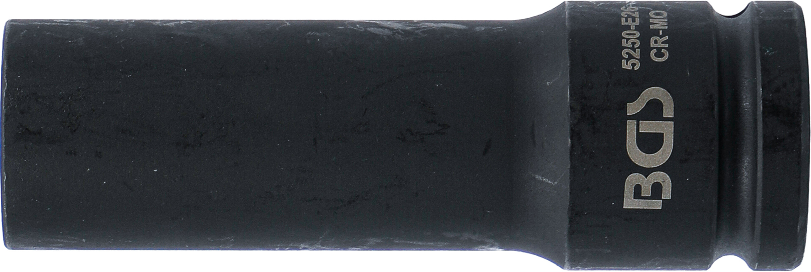 BGS Kraft-Steckschlüssel-Einsatz E-Profil, tief | Antrieb Innenvierkant 20 mm (3/4") | SW E26