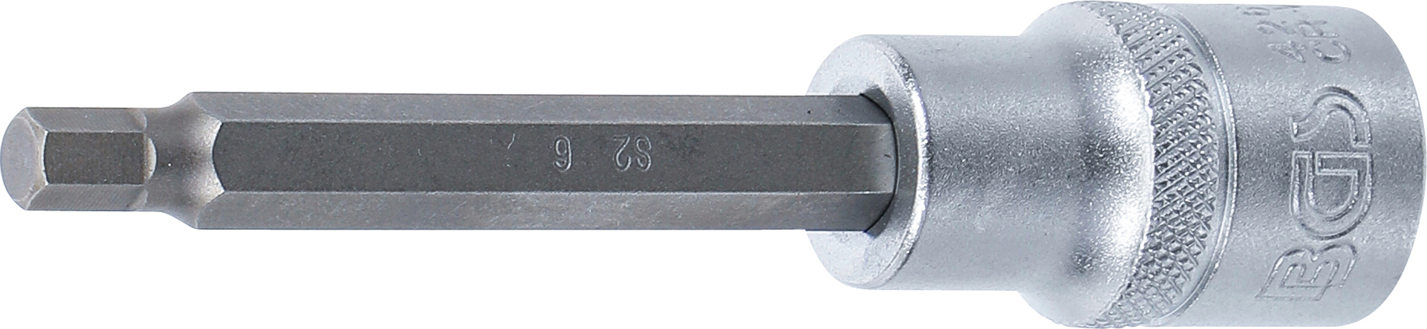 BGS Bit-Einsatz | Länge 100 mm | Antrieb Innenvierkant 12,5 mm (1/2") | Innensechskant 6 mm