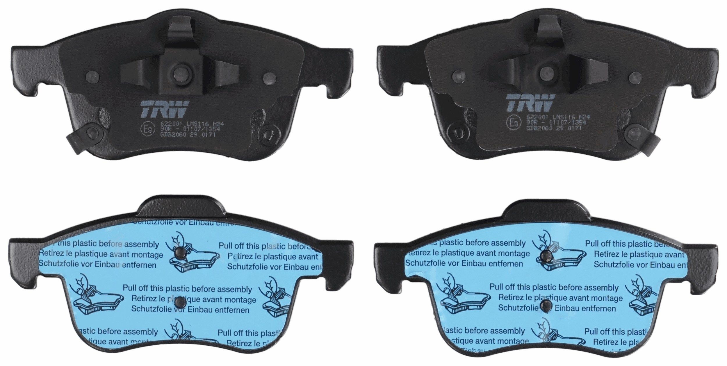 Bremsbelagsatz, Scheibenbremse