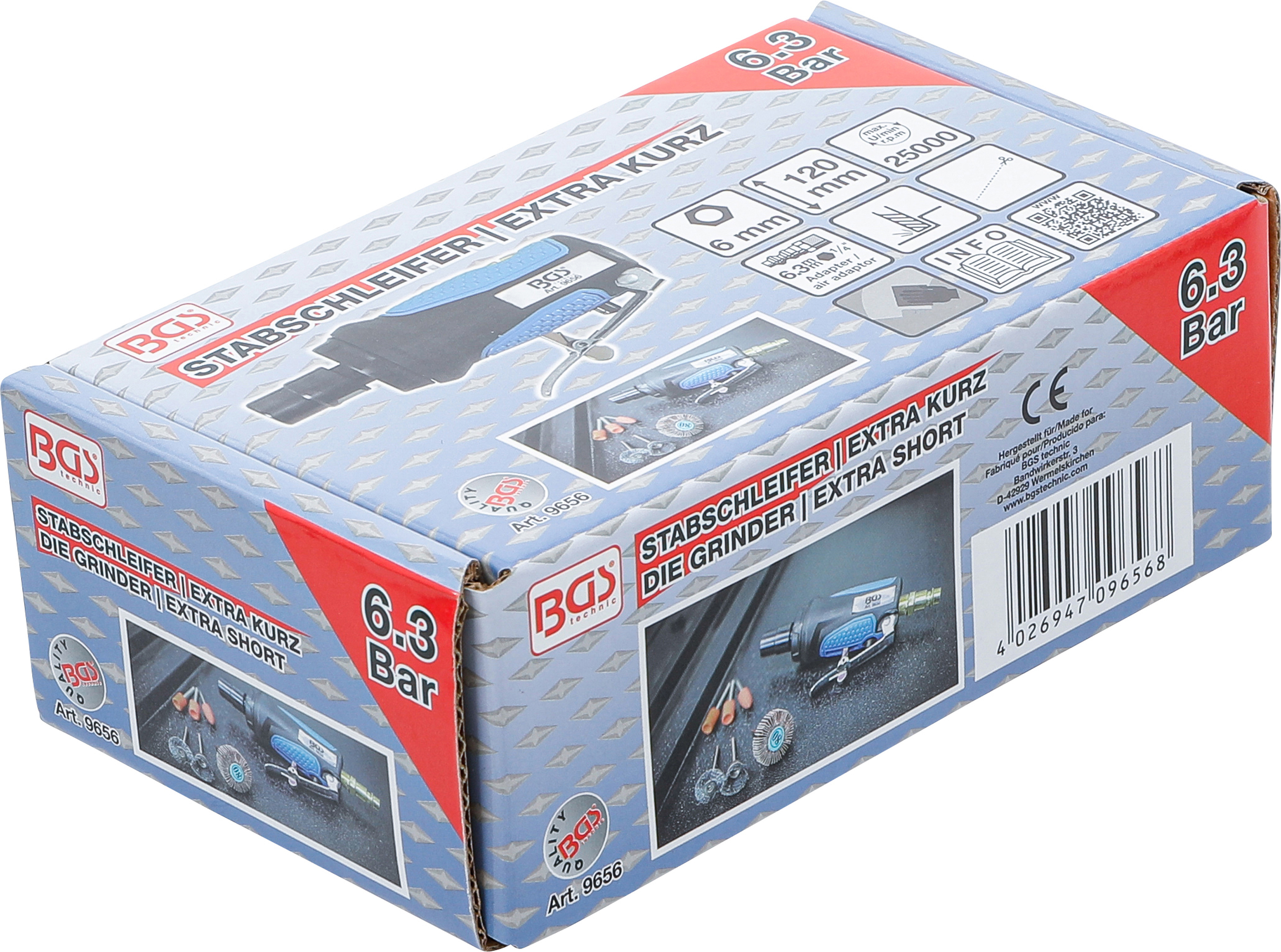 BGS Stabschleifer | extra kurz | 120 mm