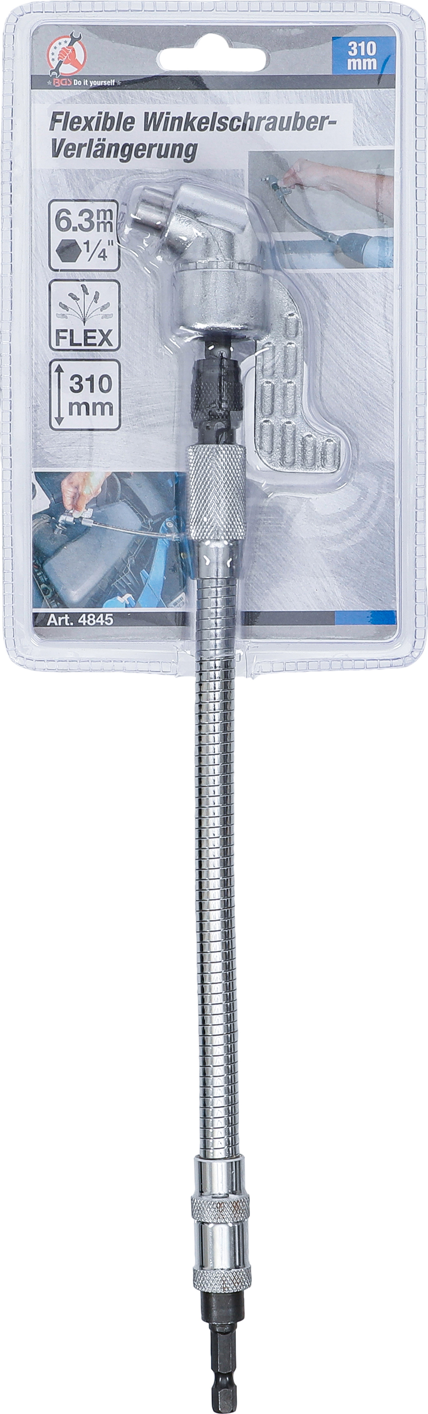 BGS Flexible Winkelschrauber-Verlängerung | 6,3 mm (1/4") | 310 mm