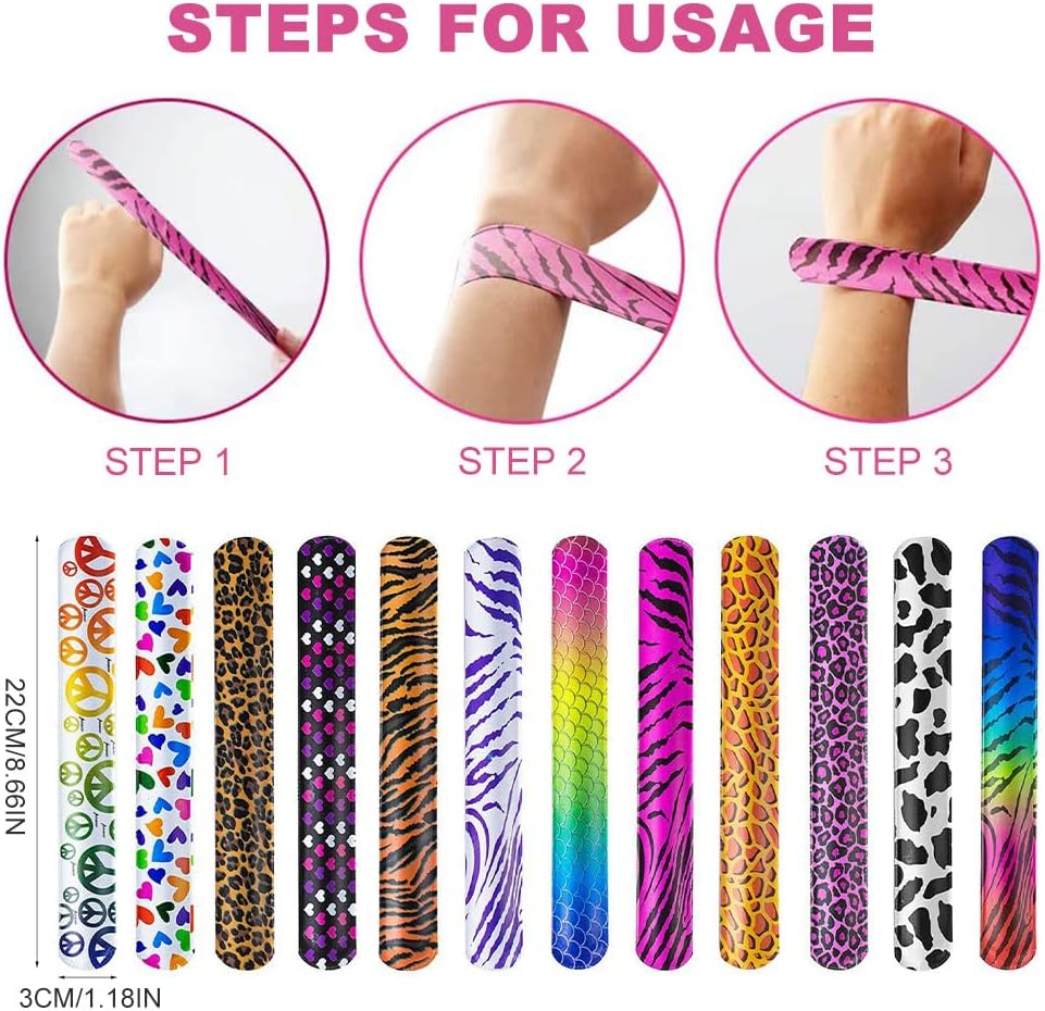 YngFfb Bunte Schnapparmbänder,12 Stück Snap Armbänder Schnapparmbänder Mitgebsel für Kinder Mädchen Jungen Partytüten Partytütenfüller Party