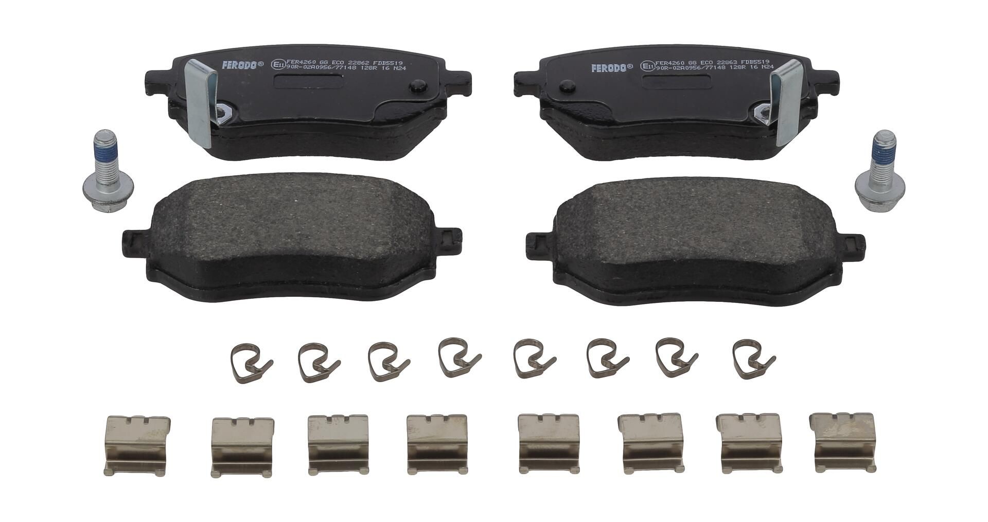 Bremsbelagsatz, Scheibenbremse