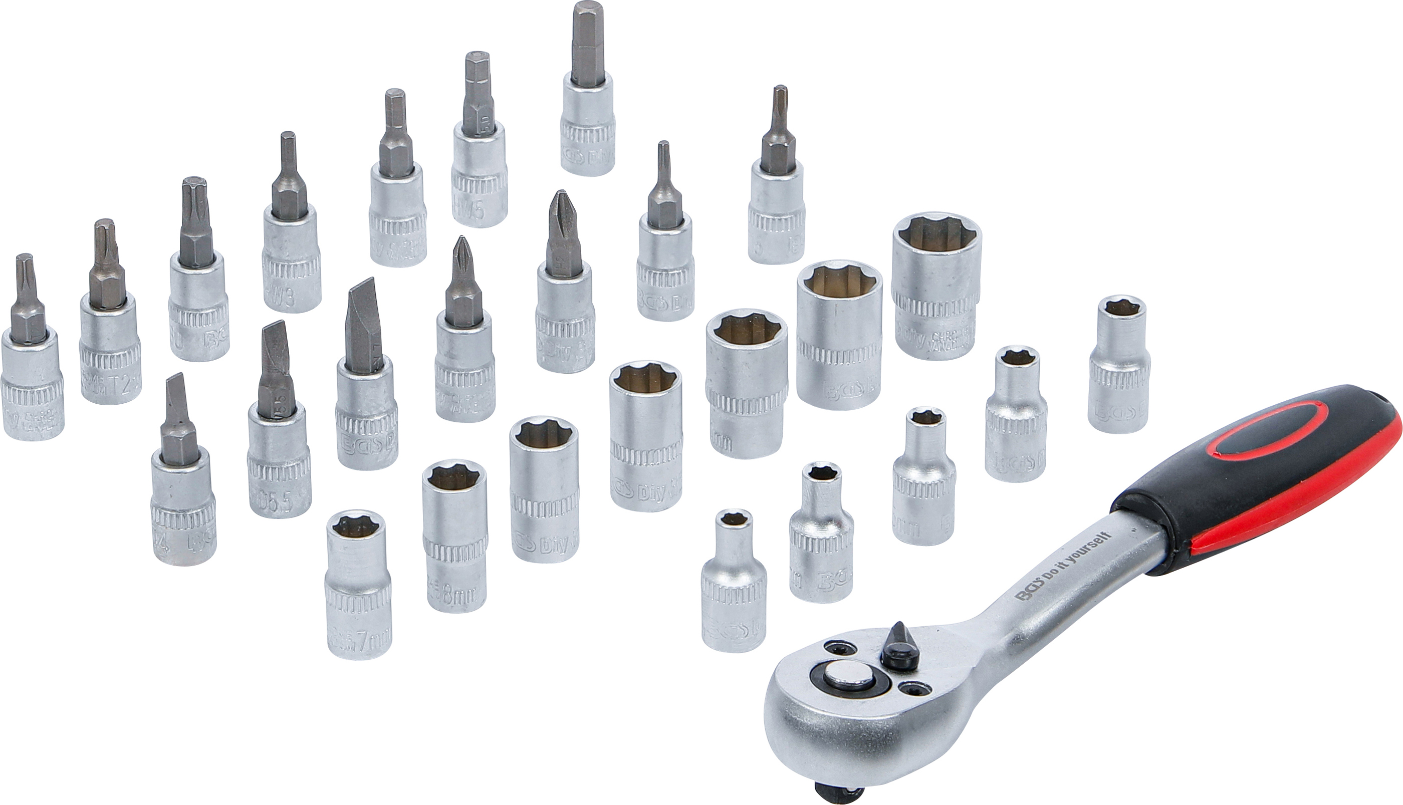 BGS Steckschlüssel-Satz | Antrieb 6,3 mm (1/4") | SW 4 - 13 mm | 27-tlg.