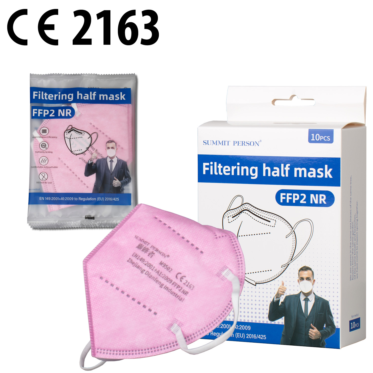 FFP2 Gesichtsmaske Mund Nasen Schutz ROSA Face Mask