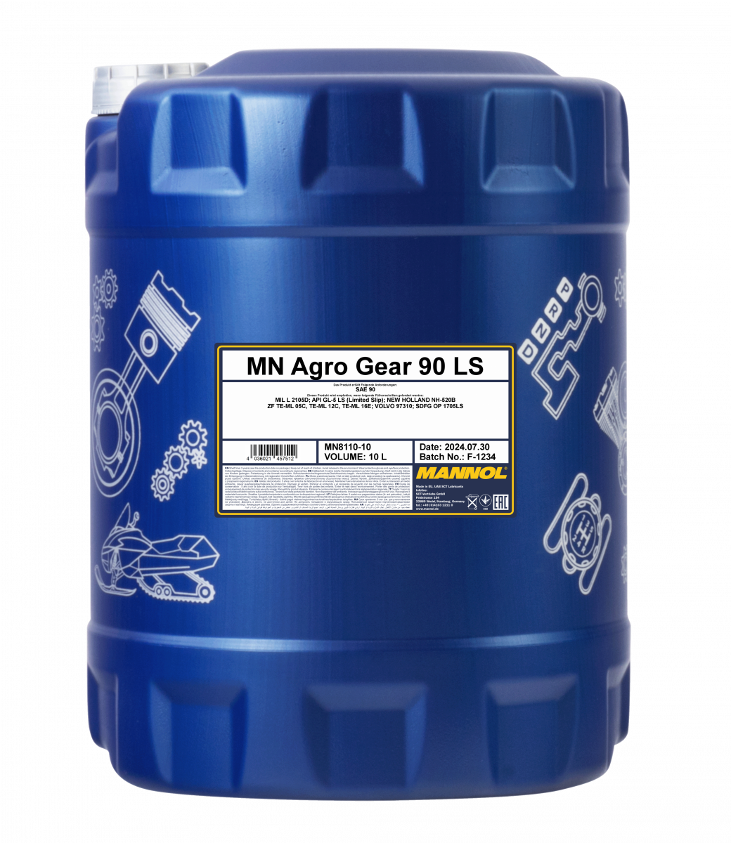 SAE 90 Mannol 8110 Agro Grear 90 LS Getriebeöl 10 Liter