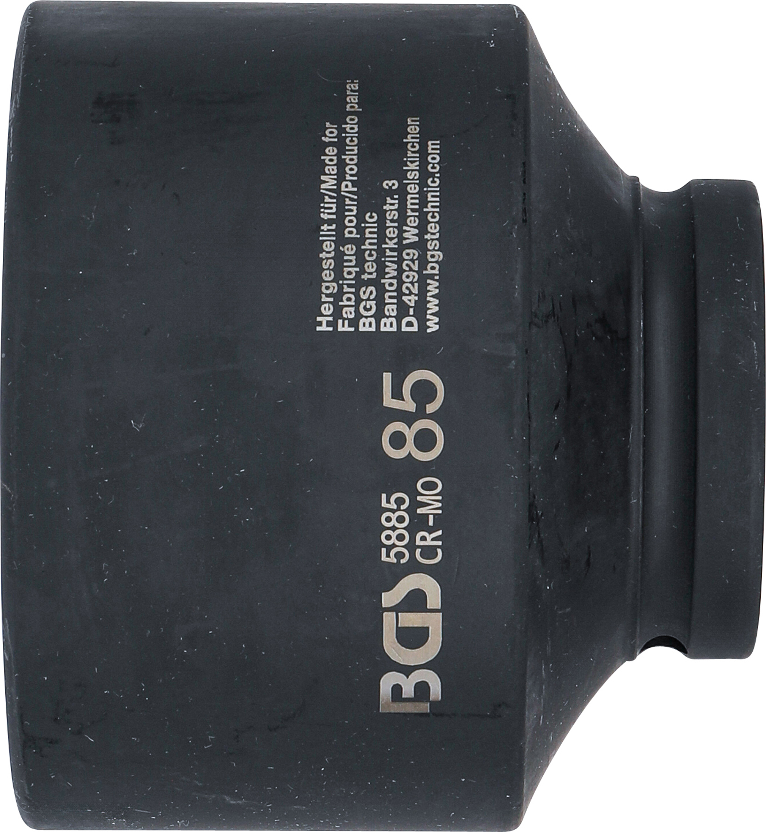 BGS Kraft-Steckschlüssel-Einsatz Sechskant | Antrieb Innenvierkant 25 mm (1") | SW 85 mm