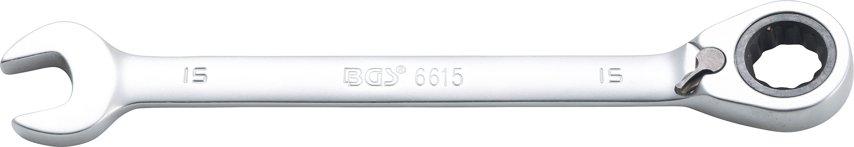 BGS Ratschenring-Maulschlüssel | umschaltbar | SW 15 mm