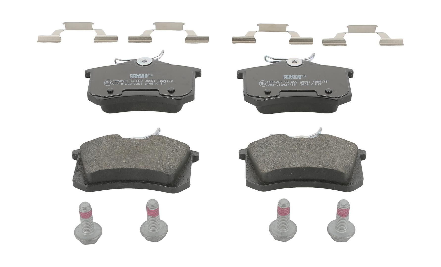 Bremsbelagsatz, Scheibenbremse