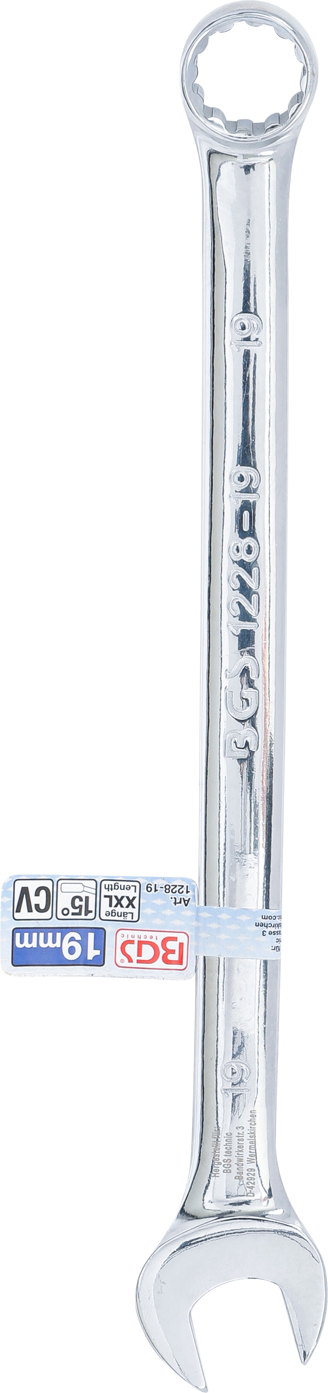 BGS Maul-Ringschlüssel | extra lang | SW 19 mm BGS Maul-Ringschlüssel | extra lang | SW 19 mm