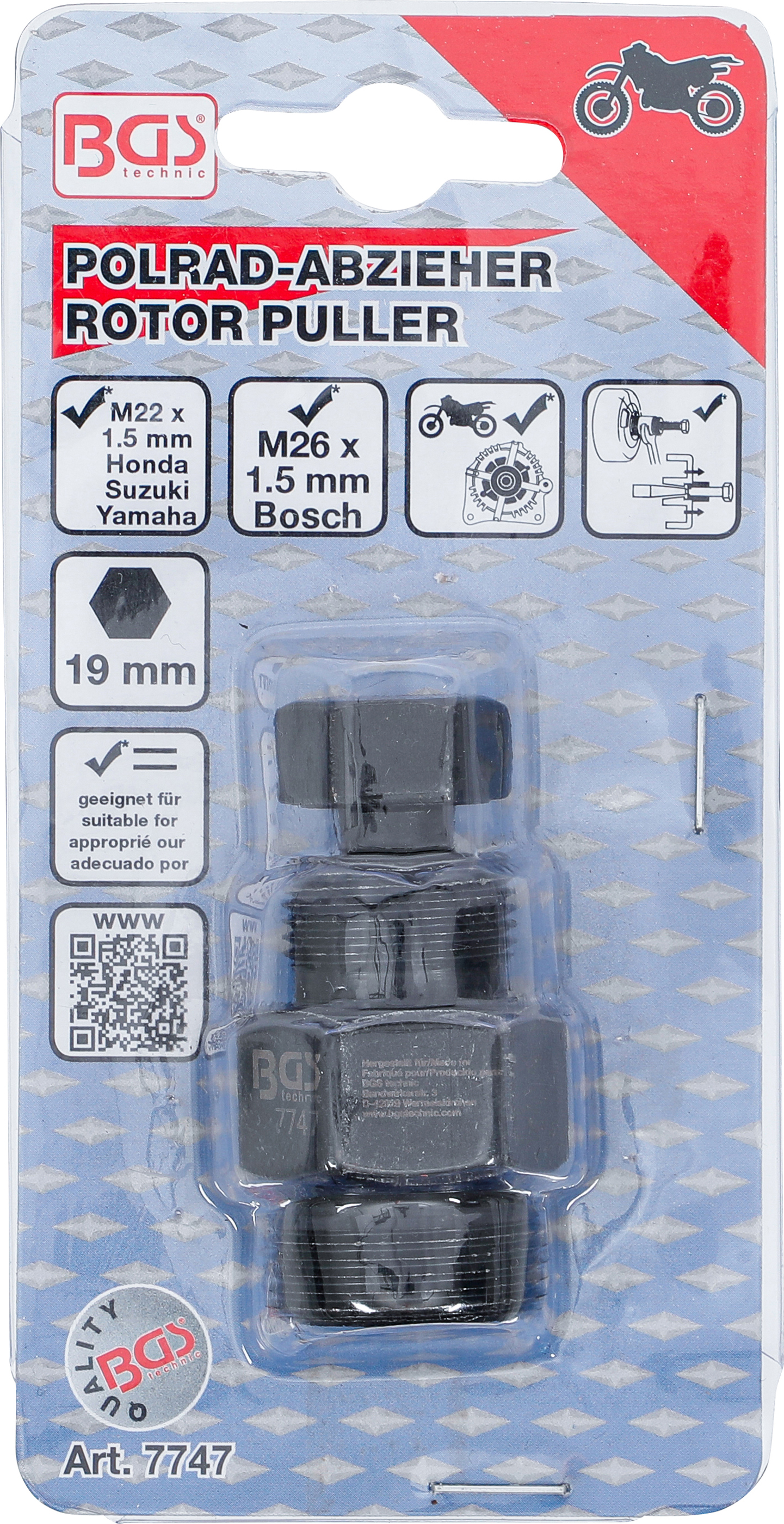 BGS Polrad-Abzieher | M22 x 1.5 / M26 x 1.5