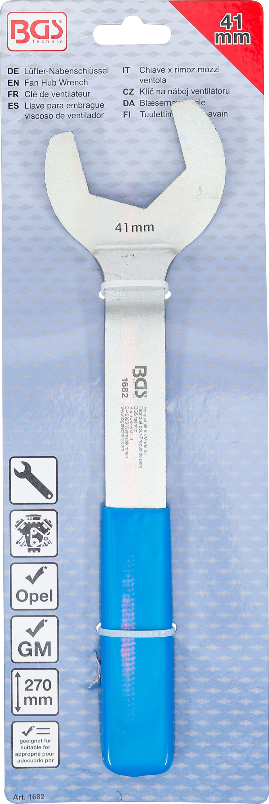 BGS Lüfter-Nabenschlüssel | für GM, Opel | 41 mm