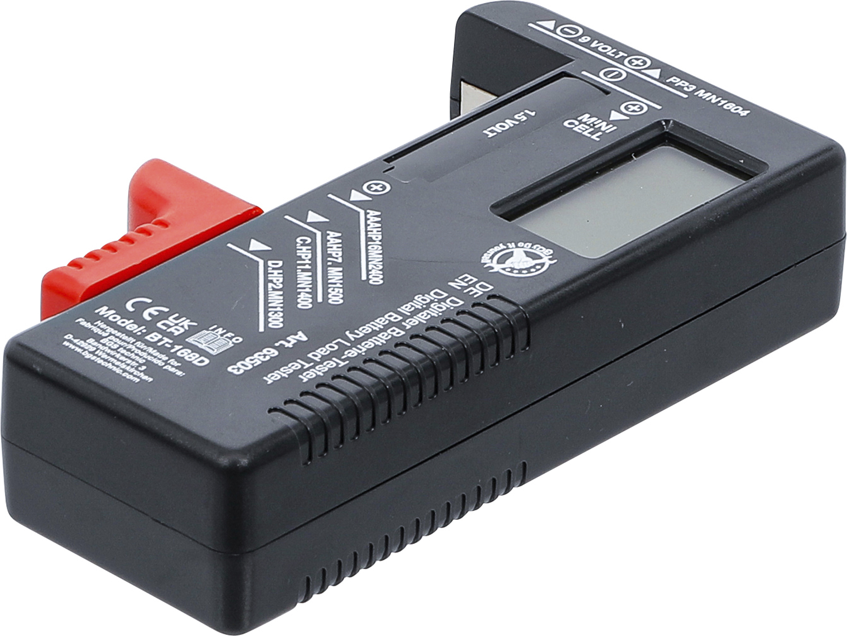BGS Digitaler Batterie-Tester | 1,5 V / 9 V