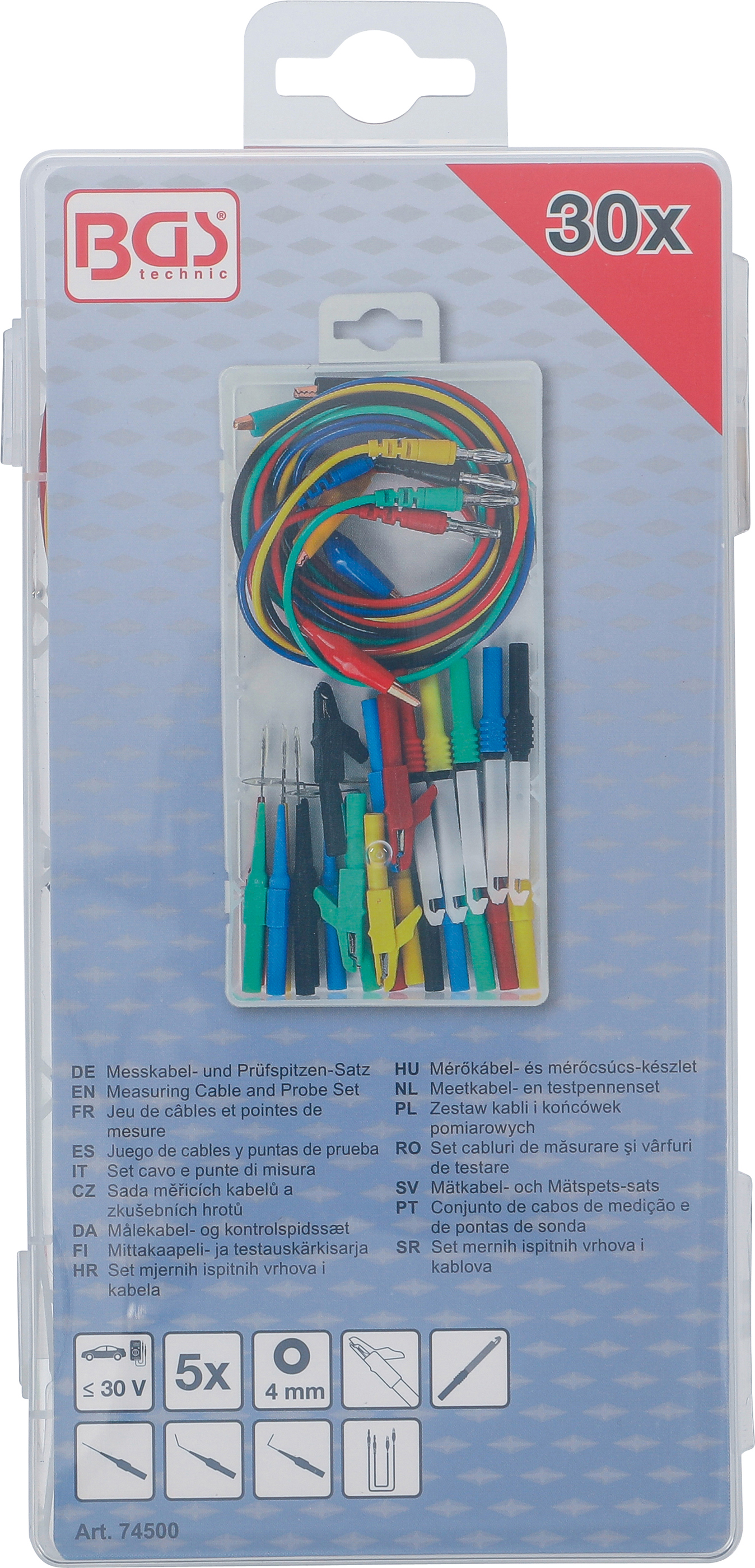 BGS Messkabel- und Prüfspitzen-Satz | 30-tlg.