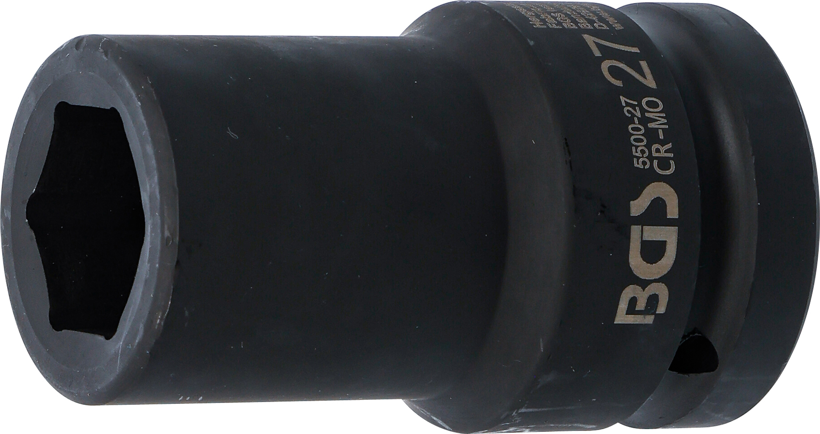 BGS Kraft-Steckschlüssel-Einsatz Sechskant, tief | Antrieb Innenvierkant 25 mm (1") | SW 27 mm