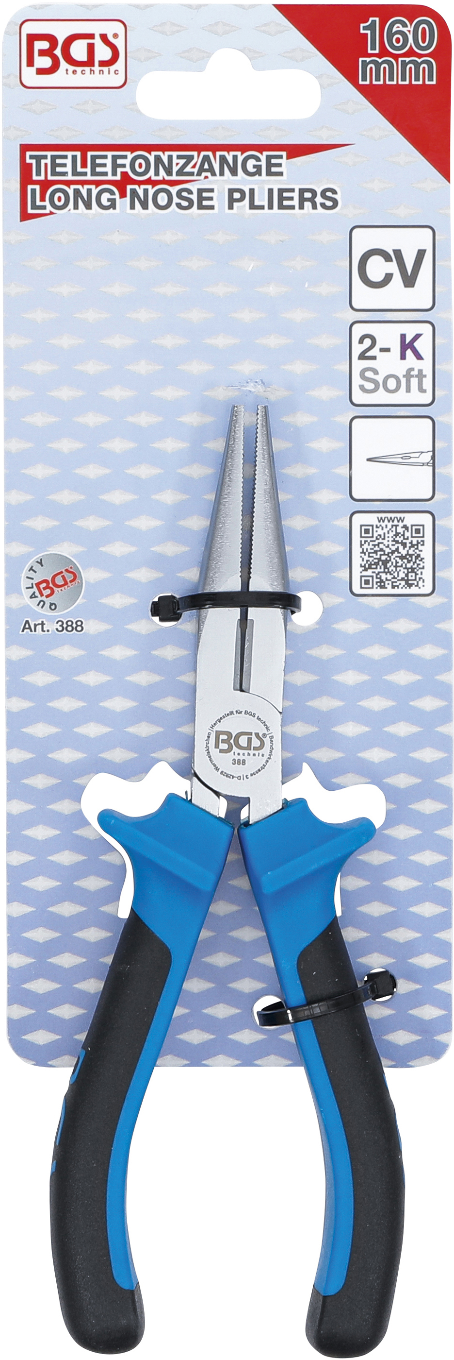 BGS Telefonzange | gerade | 160 mm