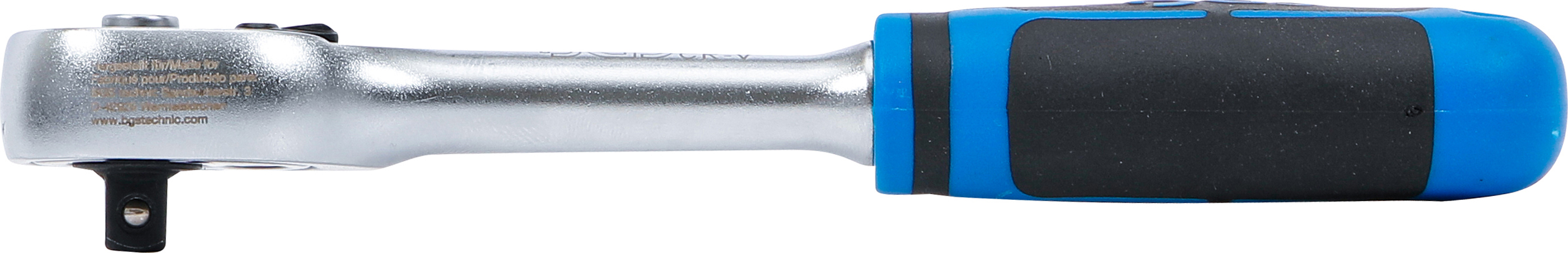 BGS Umschaltknarre | gerade Ausführung | feinverzahnt | Abtrieb Außenvierkant 6,3 mm (1/4")