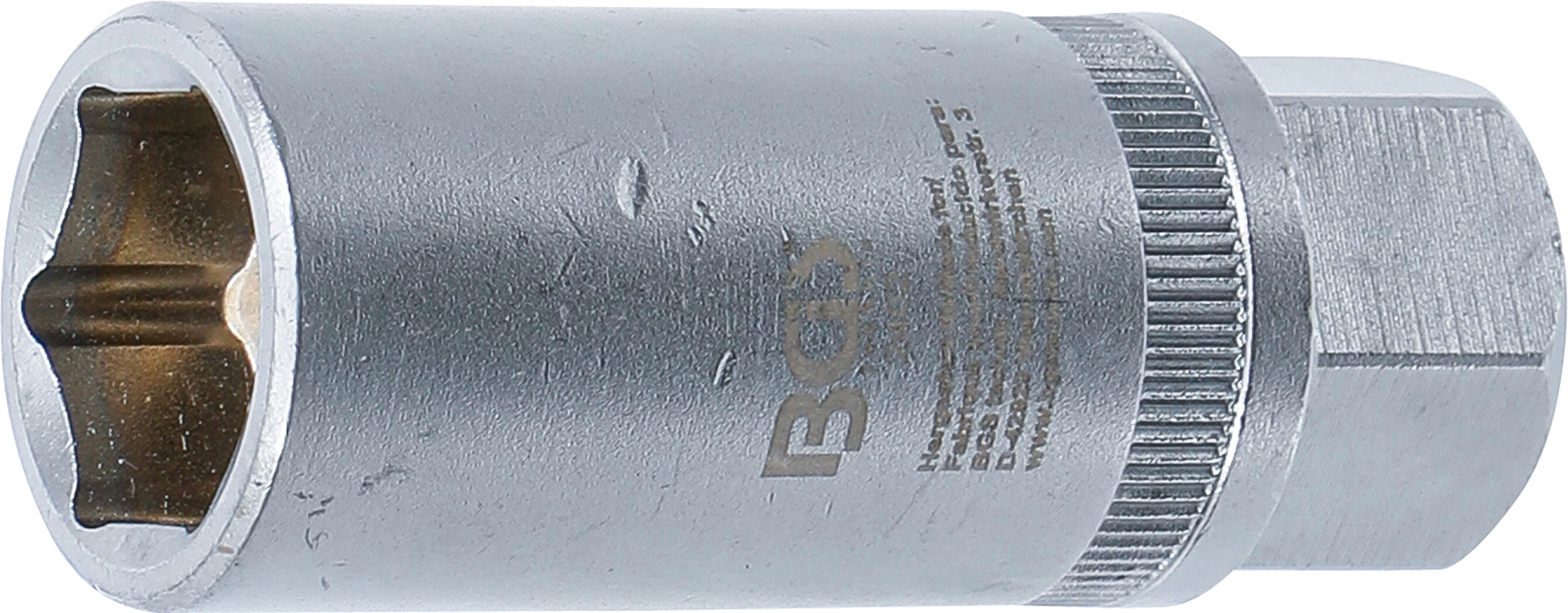 BGS Zündkerzen-Einsatz Sechskant | Antrieb Innenvierkant 12,5 mm (1/2") | SW 18 mm