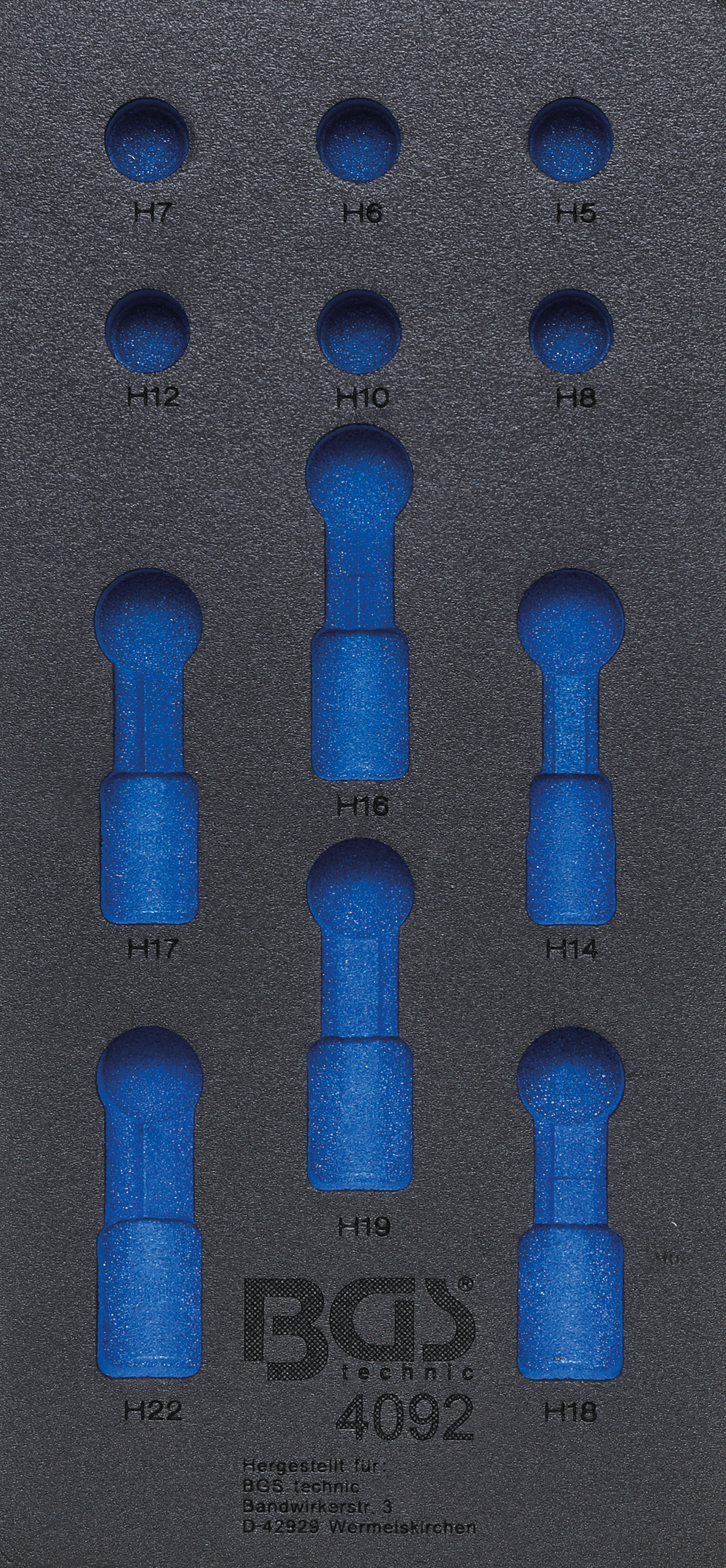 BGS Werkstattwageneinlage 1/3 | leer | für Art. 4092