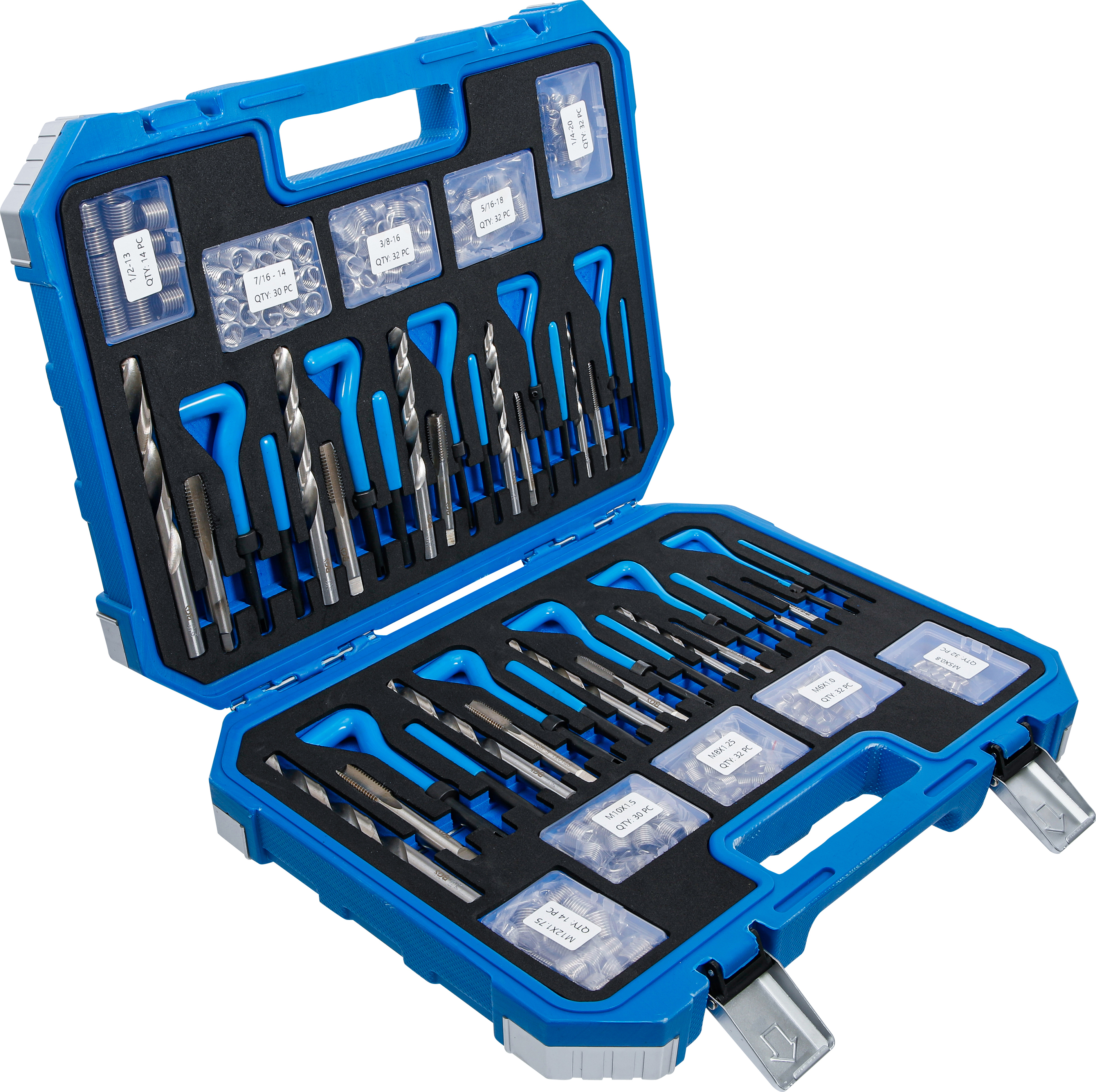 BGS Gewinde-Reparatursatz | metrisch / Zollgrößen | M5 - M12, 1/4" - 1/2" | 320-tlg.