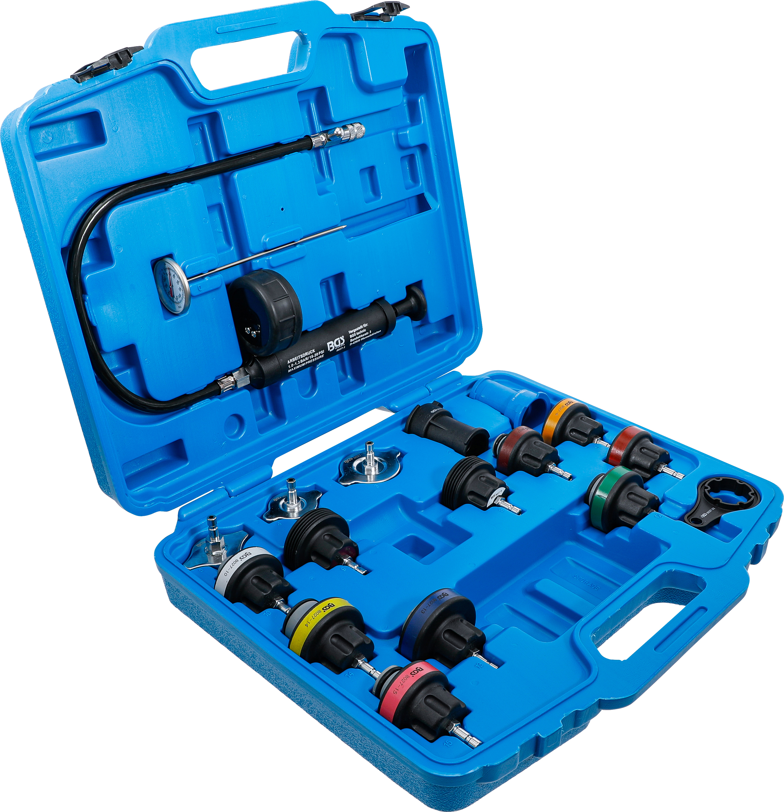 BGS Kühlsystem-Abdrück-Satz | 18-tlg.