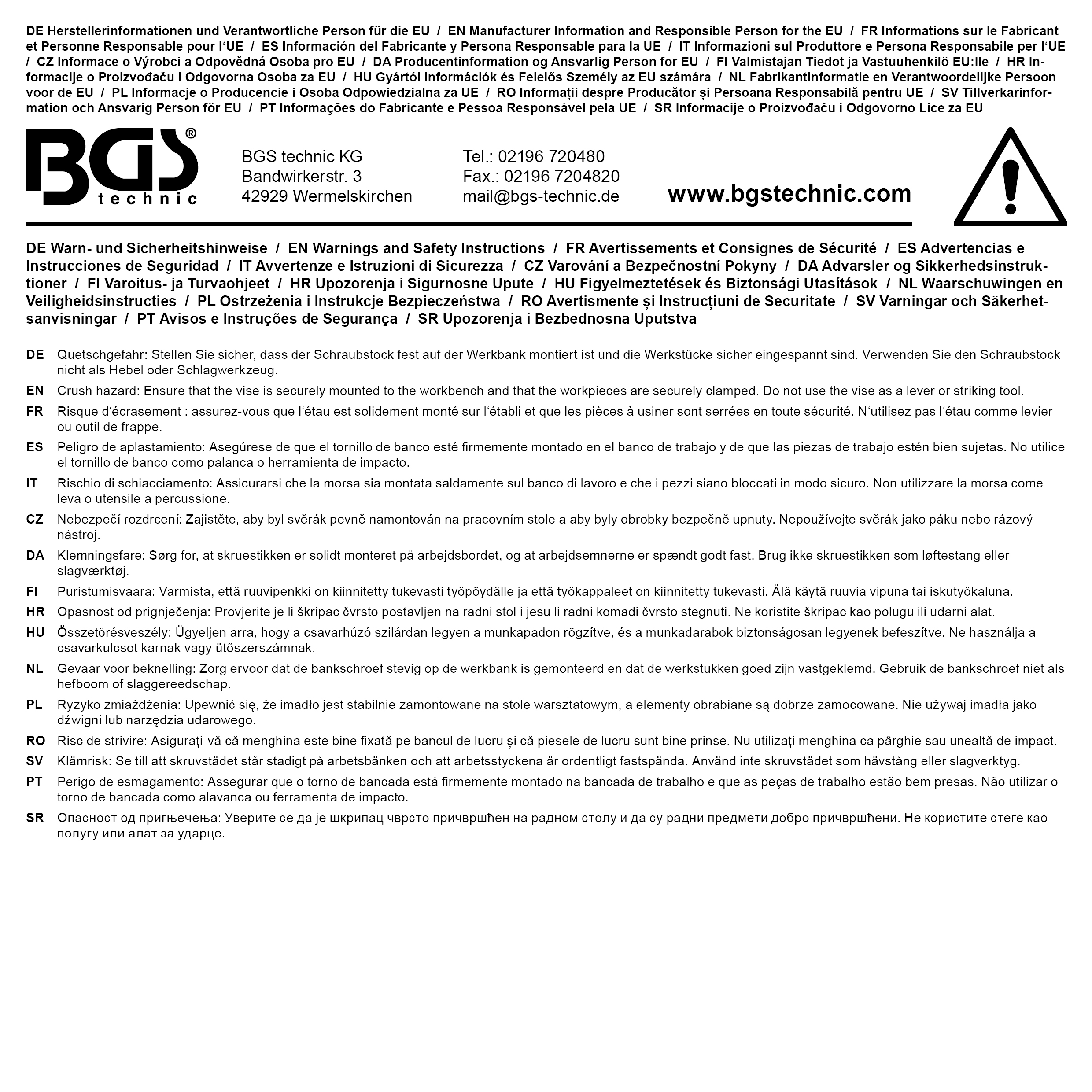 BGS Stahl-Schraubstock | geschmiedet | 150 mm Spannbacken