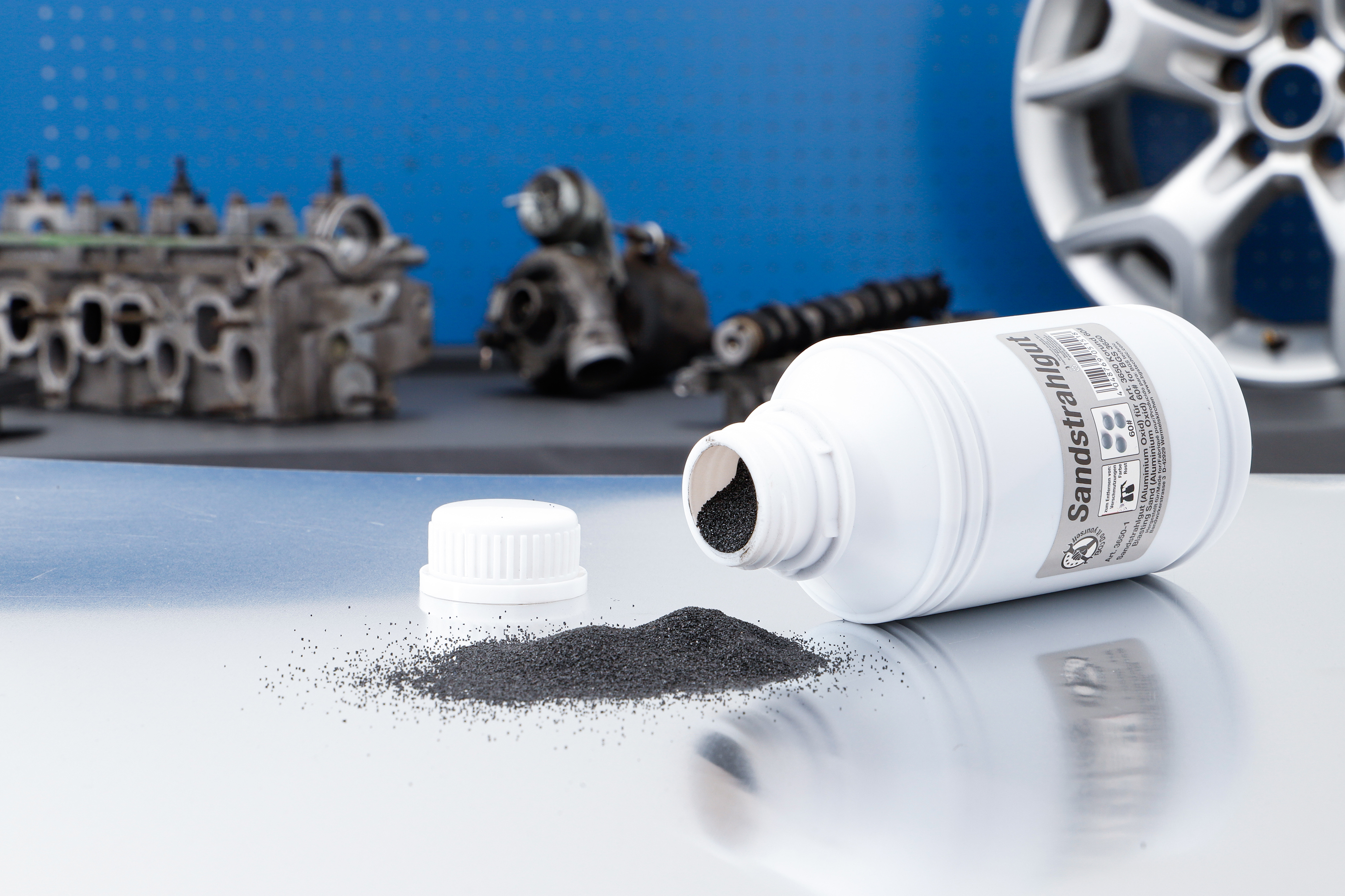 BGS Sandstrahlgut | Aluminium Oxid | Korund 60# | 850 g