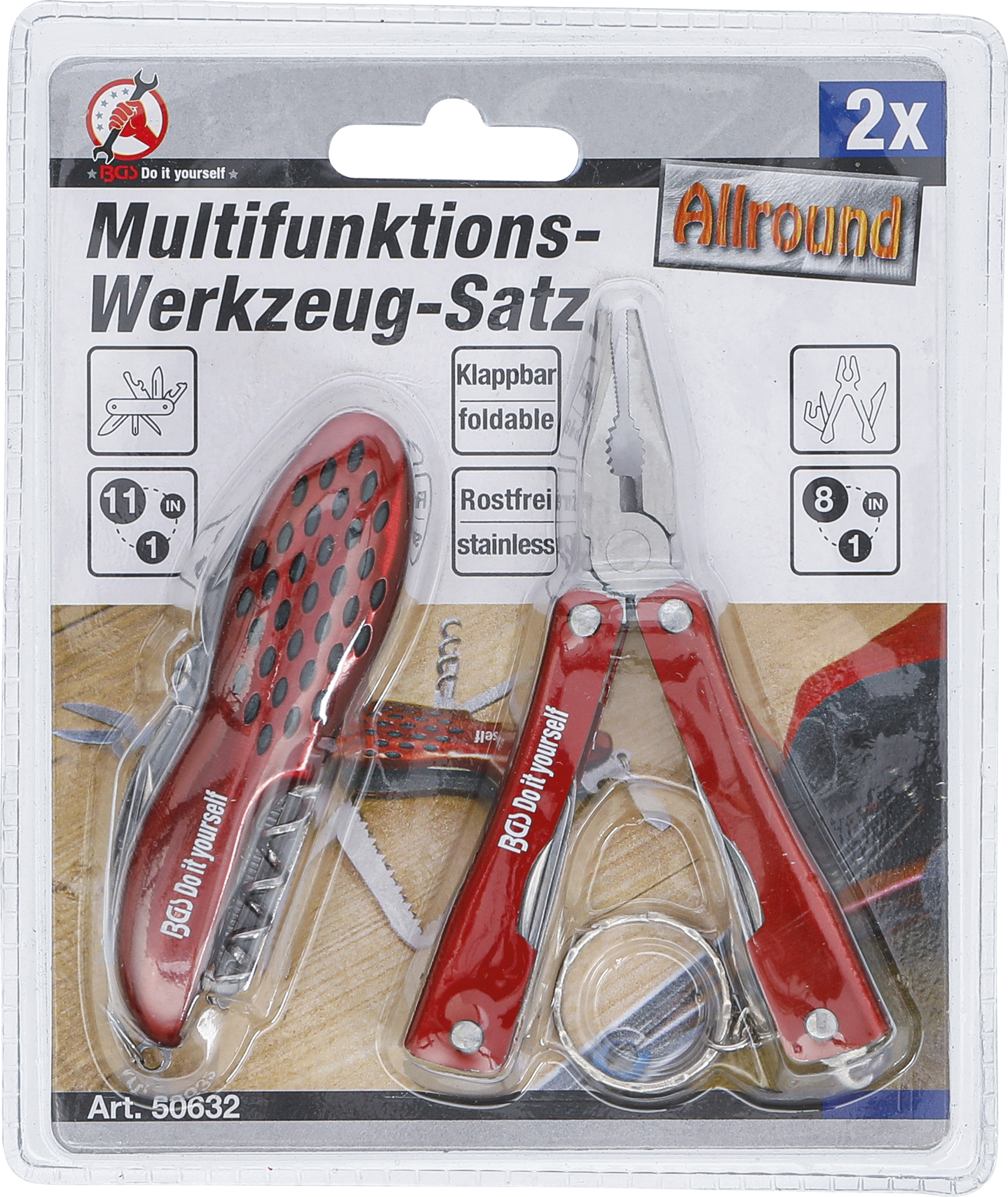 BGS Multifunktions-Werkzeug-Satz | Rostfrei | 2-tlg.