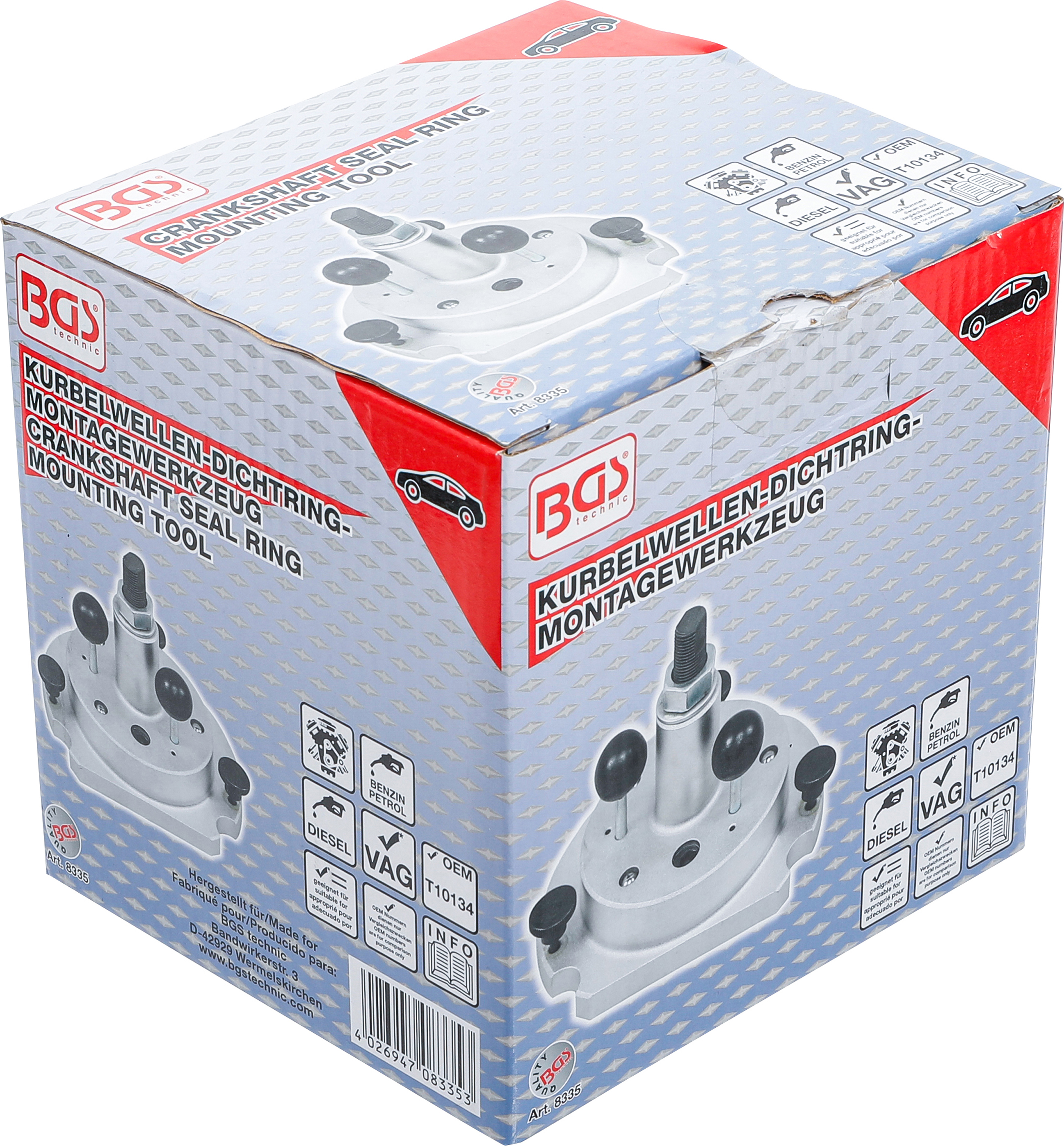 BGS Kurbelwellen-Dichtring-Montagewerkzeug | für VAG Benzin- & Dieselmotoren