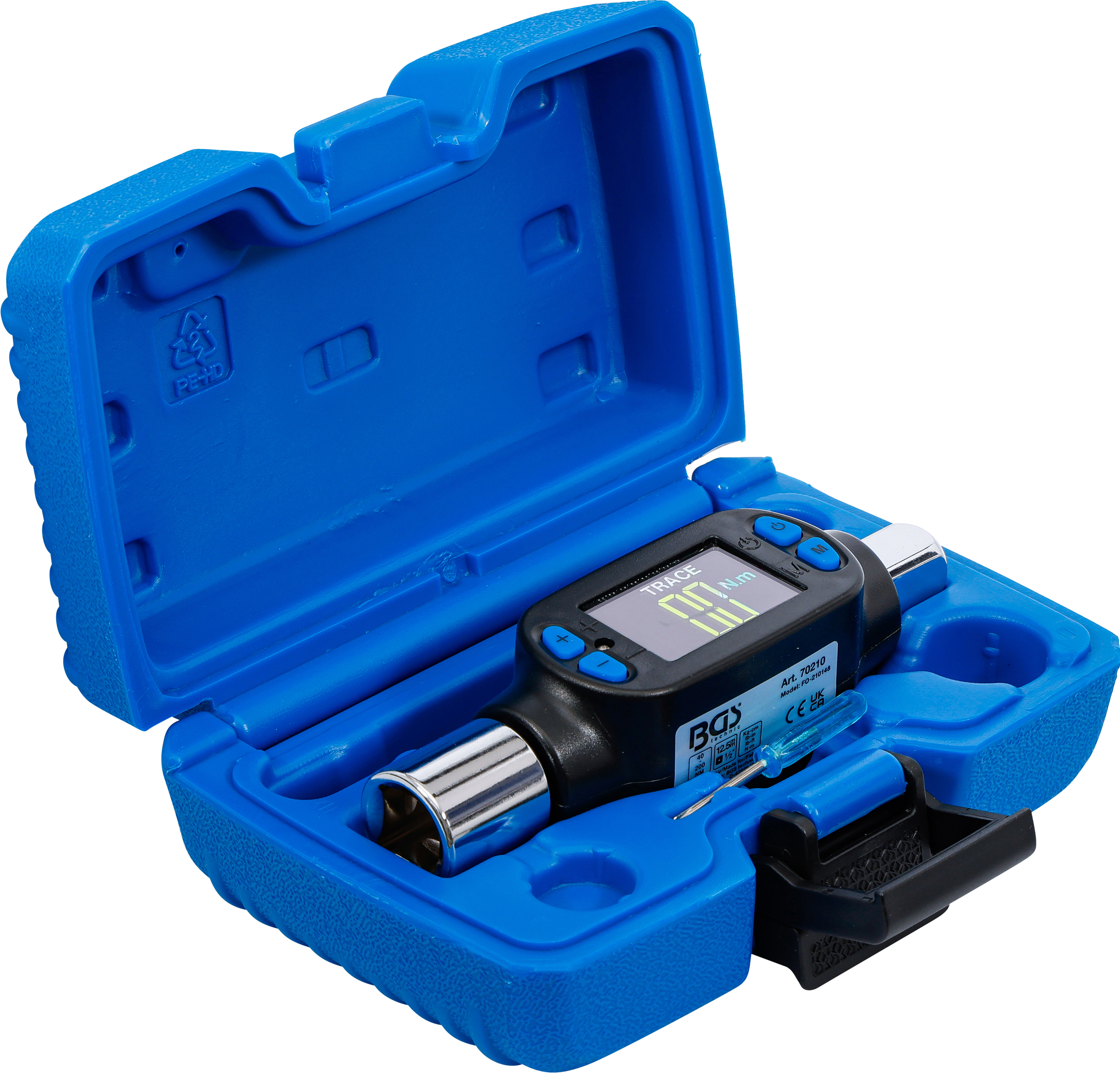 BGS Digitaler Drehmoment-Adapter | 12,5 mm (1/2") | 40 - 200 Nm