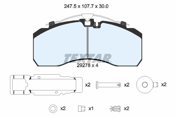 Bremsbelagsatz, Scheibenbremse