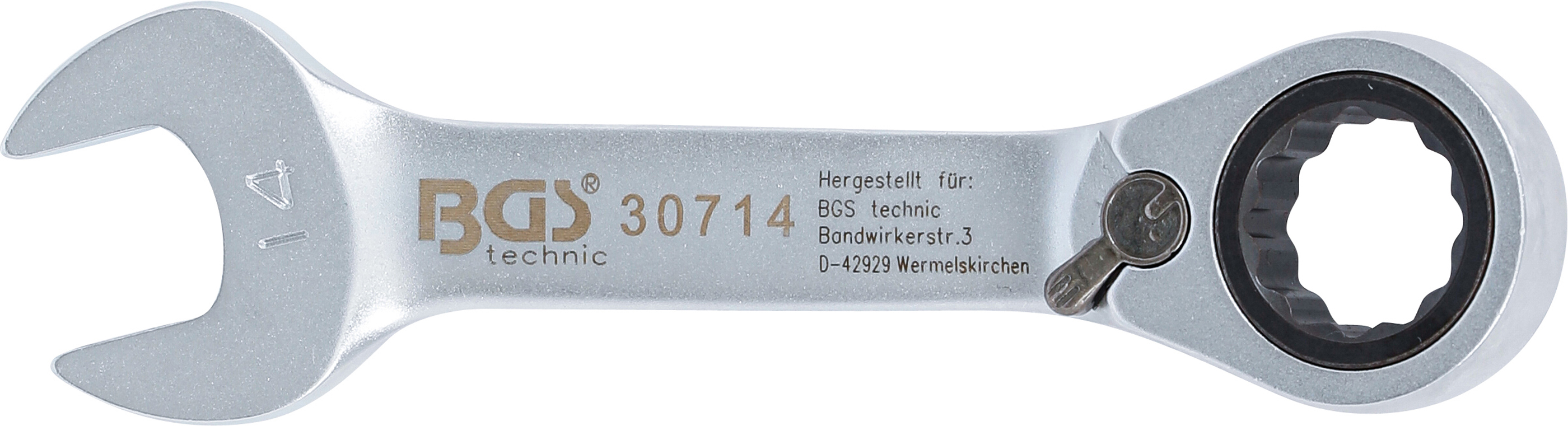 BGS Ratschenring-Maulschlüssel | kurz | umschaltbar | SW 14 mm