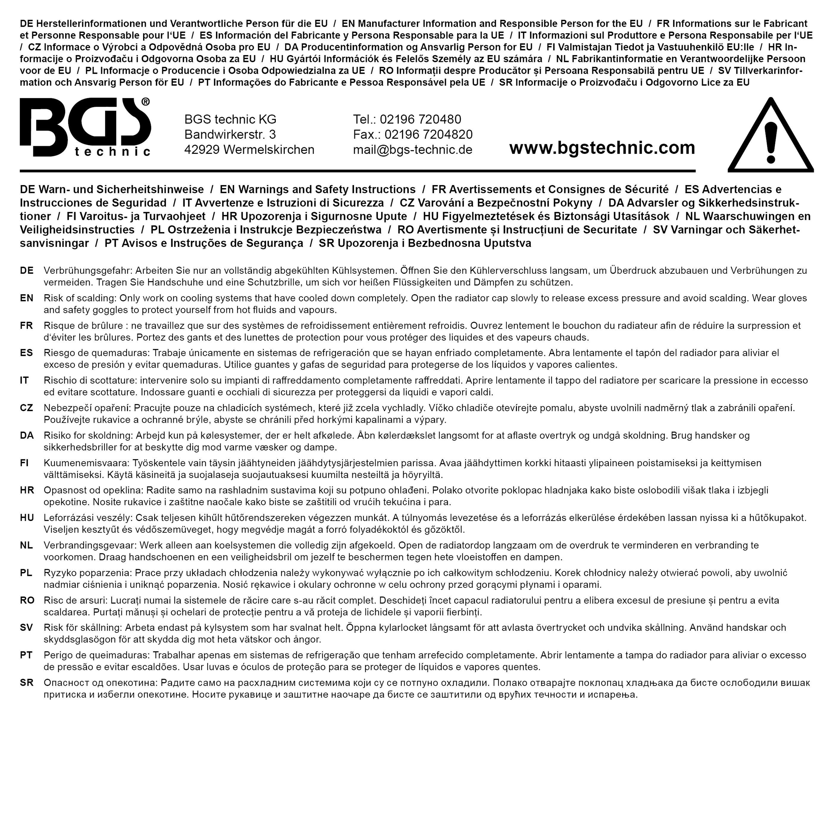 BGS Kühlsystem-Bajonettadapter | 90° abgewinkelt | für 8027, 8098